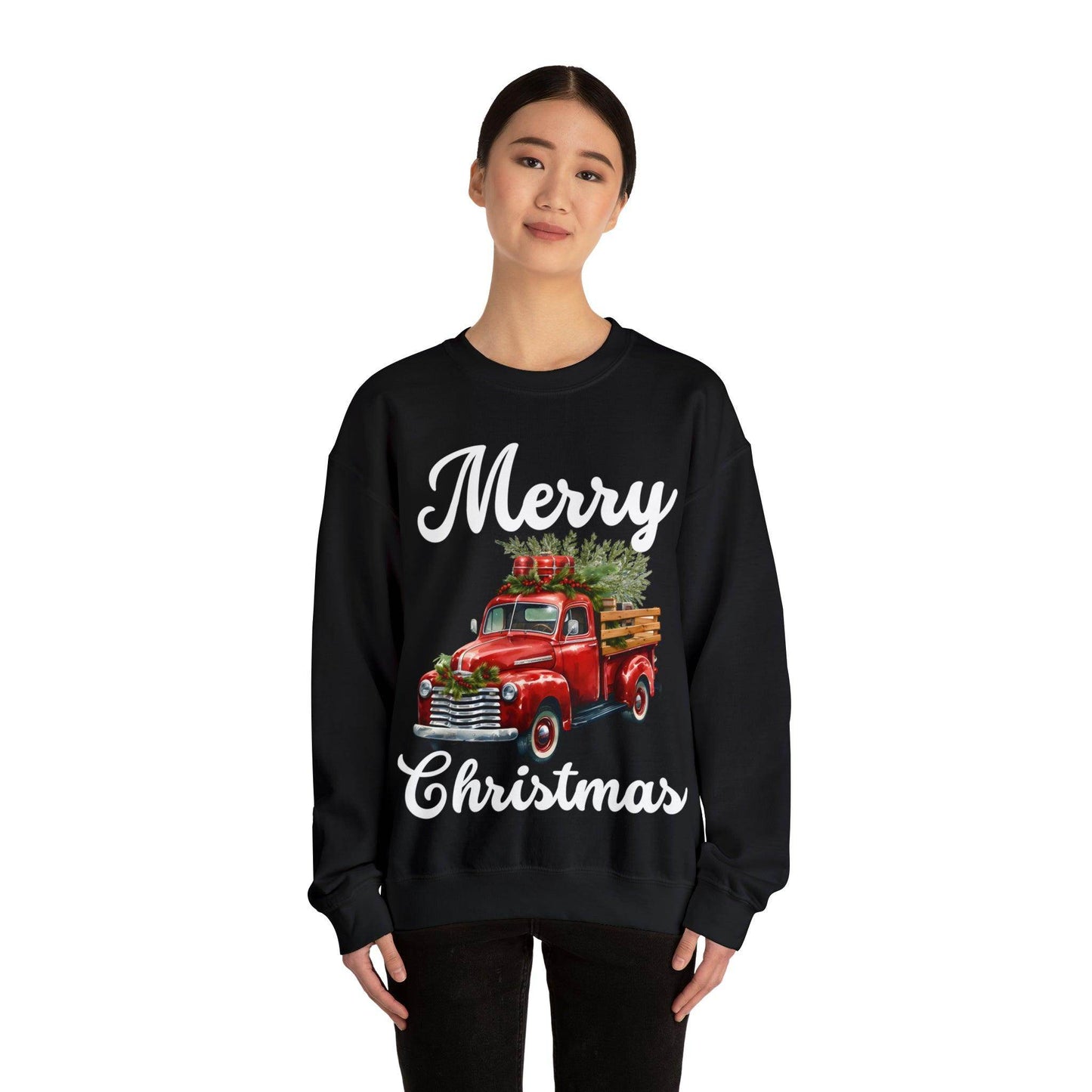 Christmas Tree Truck Sweatshirt Christmas Truck Sweatshirt Christmas Sweater Tree Truck Shirt Christmas Sweatshirt Tree Sweat Pine Tree - Giftsmojo