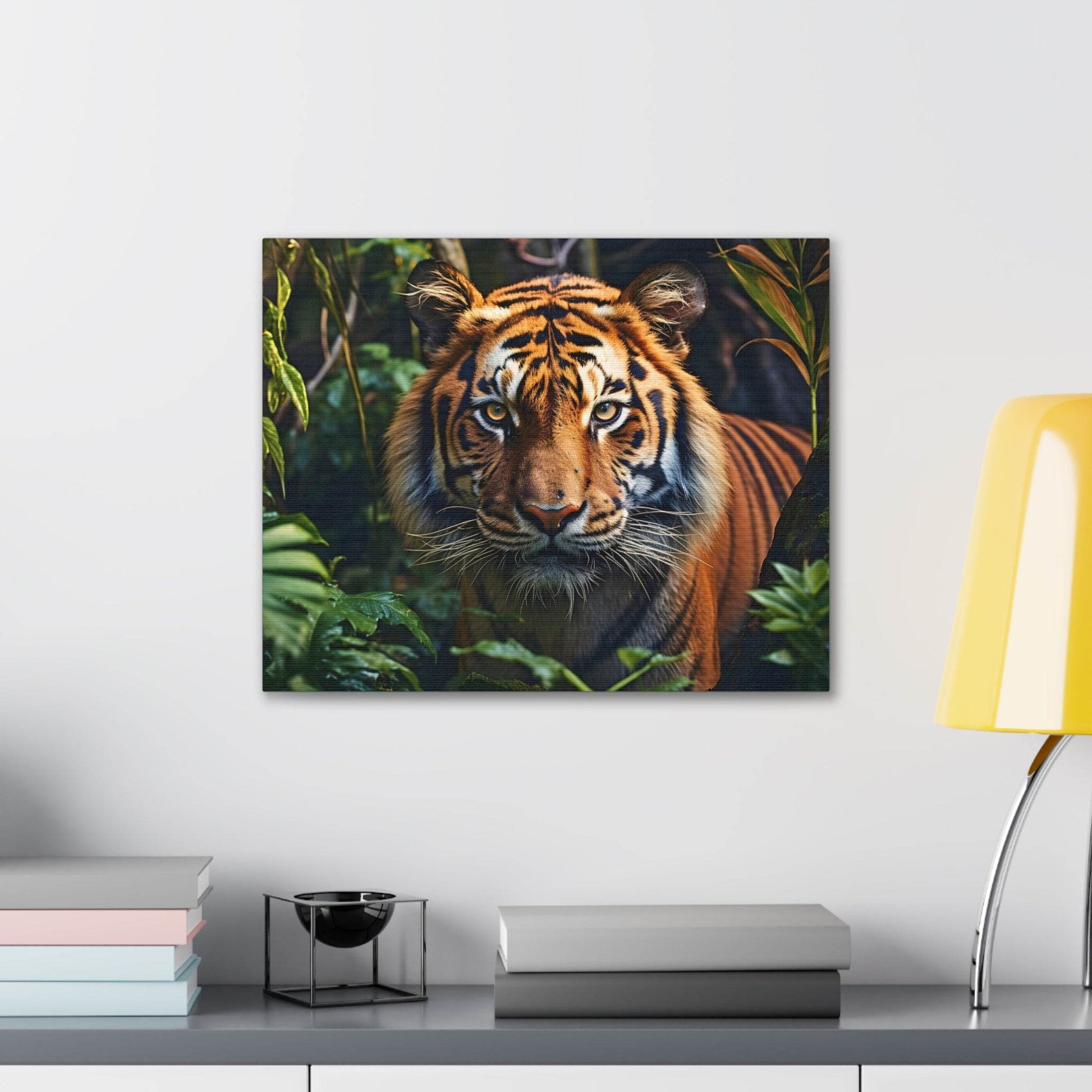 Tiger In Nature Art Canvas Gallery Wraps Tiger Print Large Canvas Art Animal Wall Art minimalist Wall Art Lover Gift - Giftsmojo