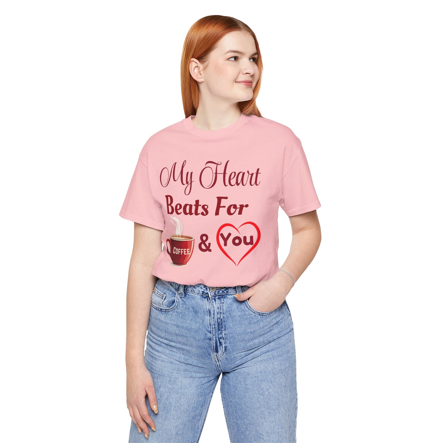 Coffee Lover Unisex Tee - My Heart Beats Design