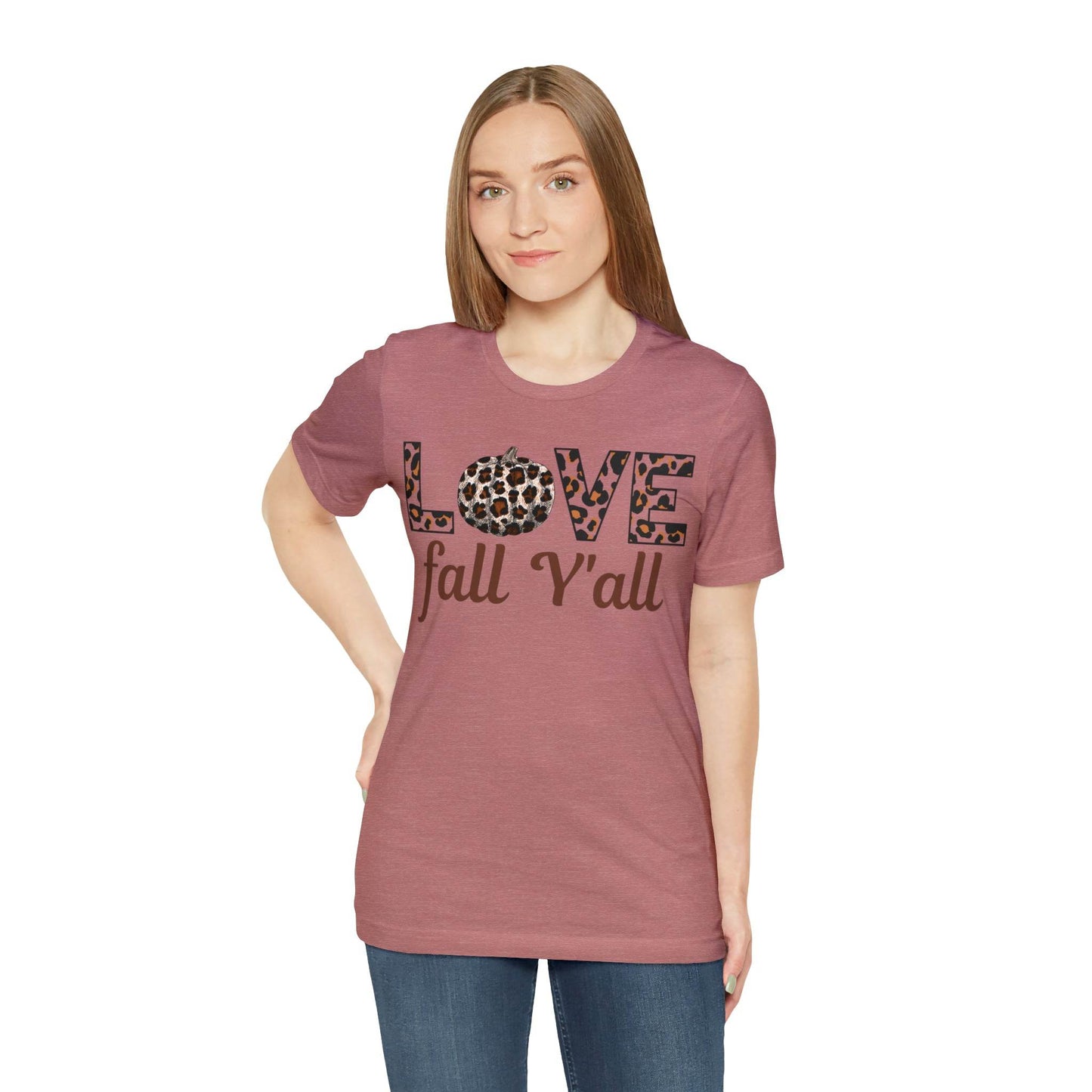 Leopard Print Love Fall Y'all Love Fall shirt Fall lover gift - Giftsmojo