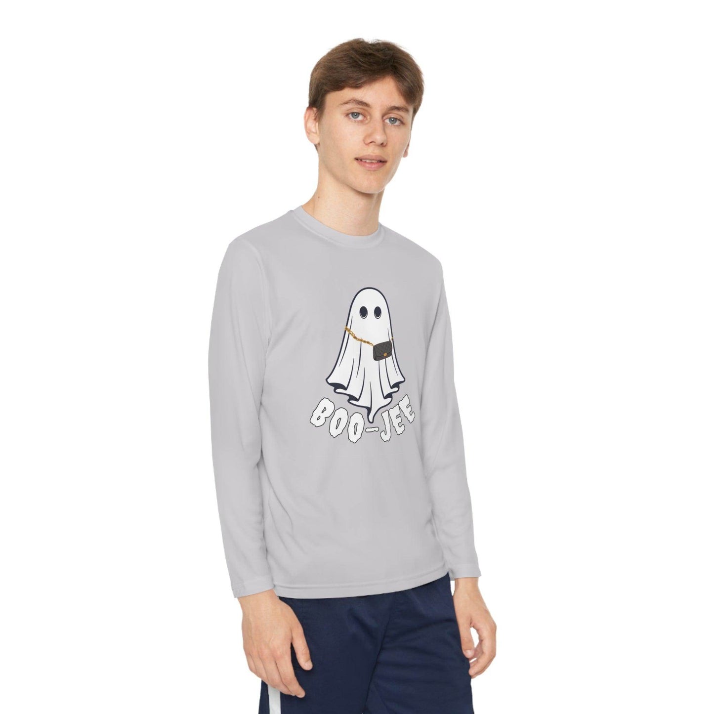 Boo-jee Costume Youth Halloween Costume Long Sleeve Competitor Tee Boojee Halloween Boujee - Giftsmojo