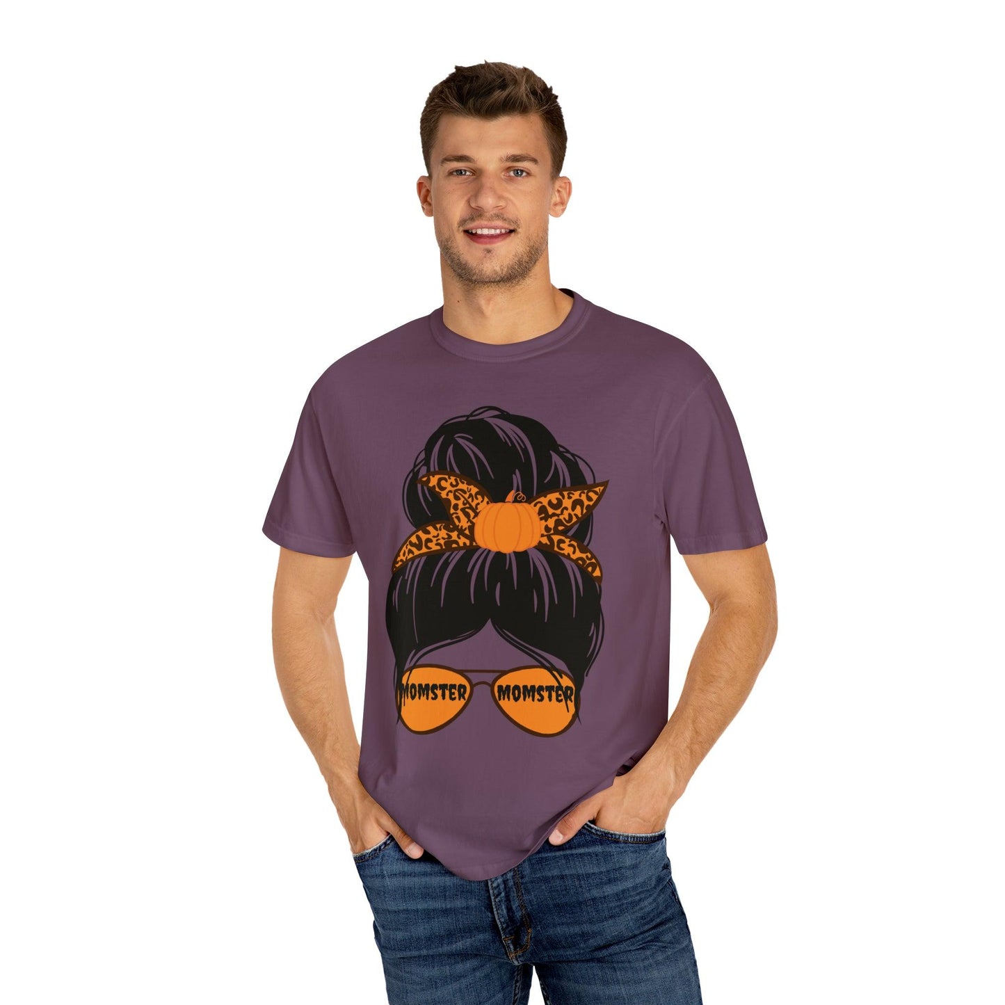Leopard Print Retro Halloween Tshirt, Momster Shirt, Vintage Shirt Halloween Shirt Comfort color - Giftsmojo