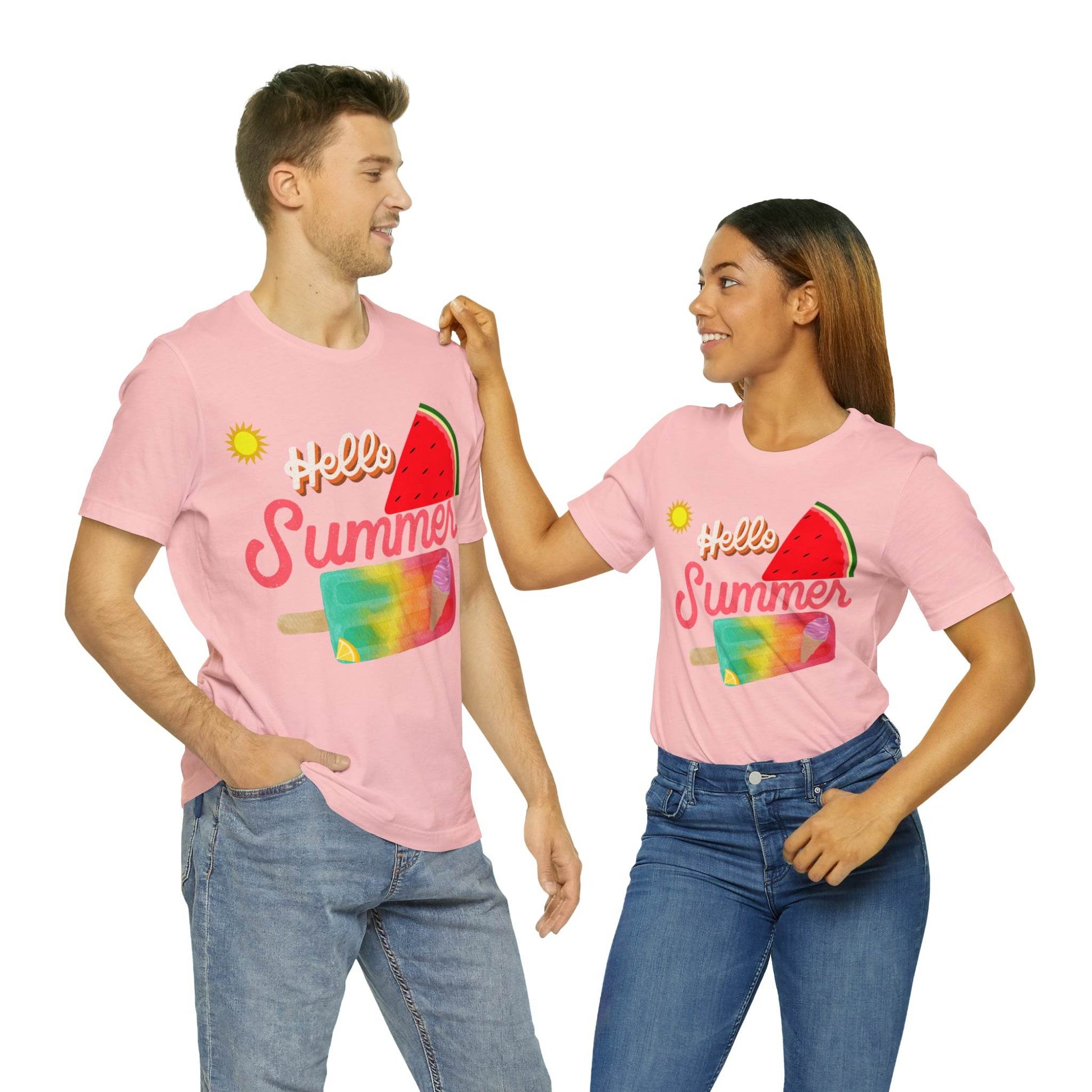 Hello Summer Shirt, Hello Summer, Summer shirts for women and men, Funny Shirt, Summer Vibes, Trendy Fashion, Summertime Fun - Giftsmojo