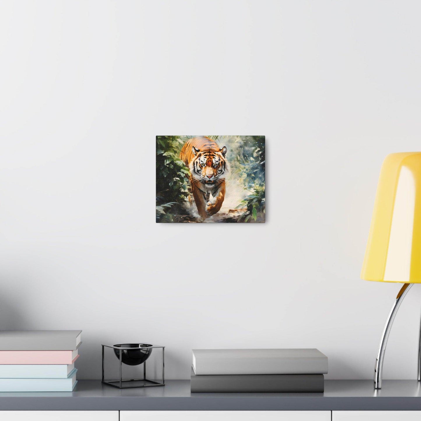 Watercolor Tiger In Nature Art Canvas Gallery Wraps Tiger Print Large Canvas Art Animal Wall Art minimalist Wall Art Lover Gift - Giftsmojo