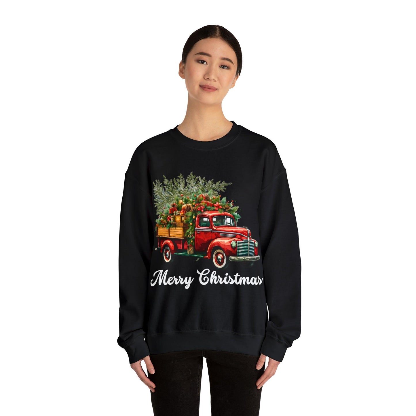Christmas Tree Truck Sweatshirt Christmas Truck Sweatshirt Christmas Sweater Tree Truck Shirt Christmas Sweatshirt Tree Sweat Pine Tree Pullover - Giftsmojo