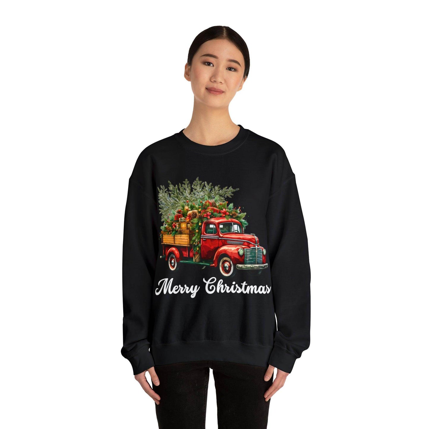 Christmas Tree Truck Sweatshirt Christmas Truck Sweatshirt Christmas Sweater Tree Truck Shirt Christmas Sweatshirt Tree Sweat Pine Tree Pullover - Giftsmojo