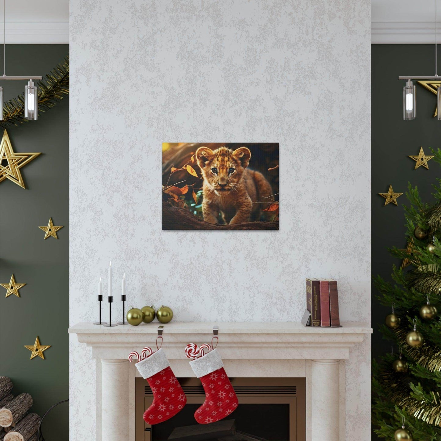 Baby Lion Cub Print Animal Nature Art Safari Nursery Canvas Gallery Wraps Baby Lion Print Large Canvas Art Animal Wall Art Lover Gift - Giftsmojo