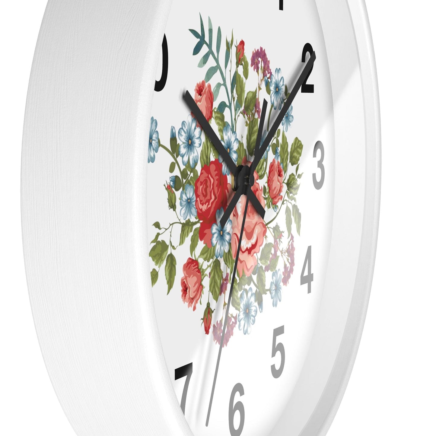 Flower Wall Clock Floral Wall Clock Home Decor Gift House Warming Gift- New Home Gift Mom Gift Farmhouse Clocks For Wall Living Room Bedroom