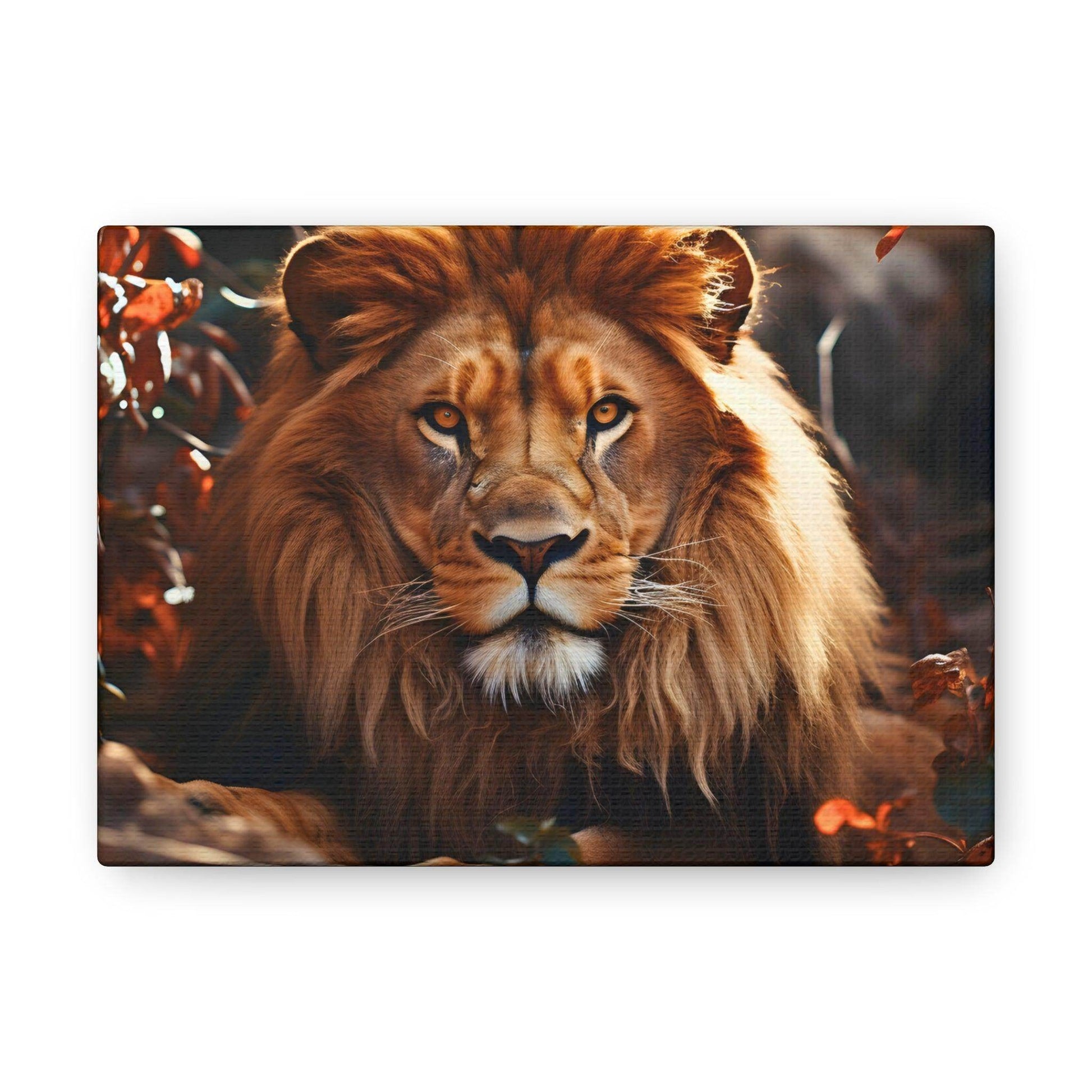 Lion In Nature Art Canvas Gallery Wraps Lion Print Large Canvas Art Animal Wall Art minimalist Wall Art Lover Gift - Giftsmojo