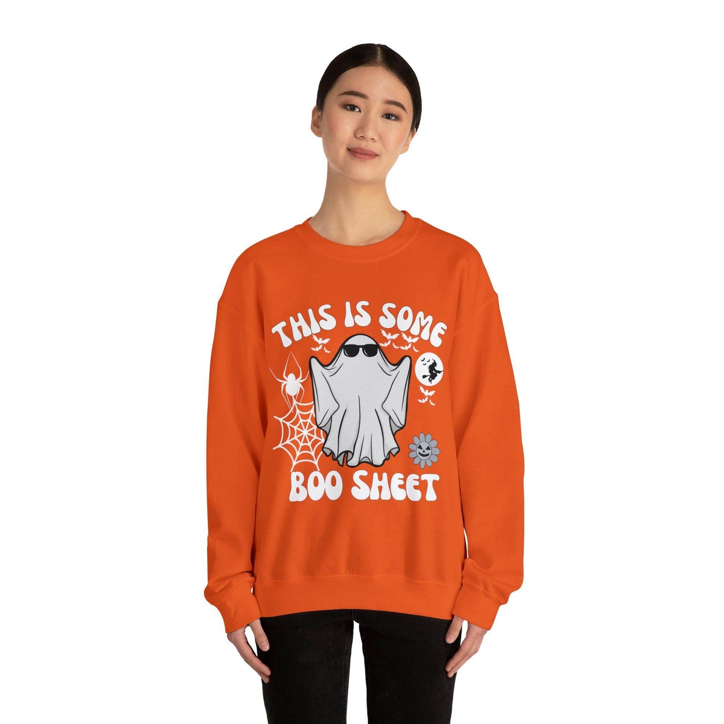 This Is Some Boo Sheet Ghost Sweatshirt Cute Ghost Sweatshirt Boo Ghost Sweatshirt Gift Shirt Funny Halloween Shirt Spooky Season Shirt - Giftsmojo