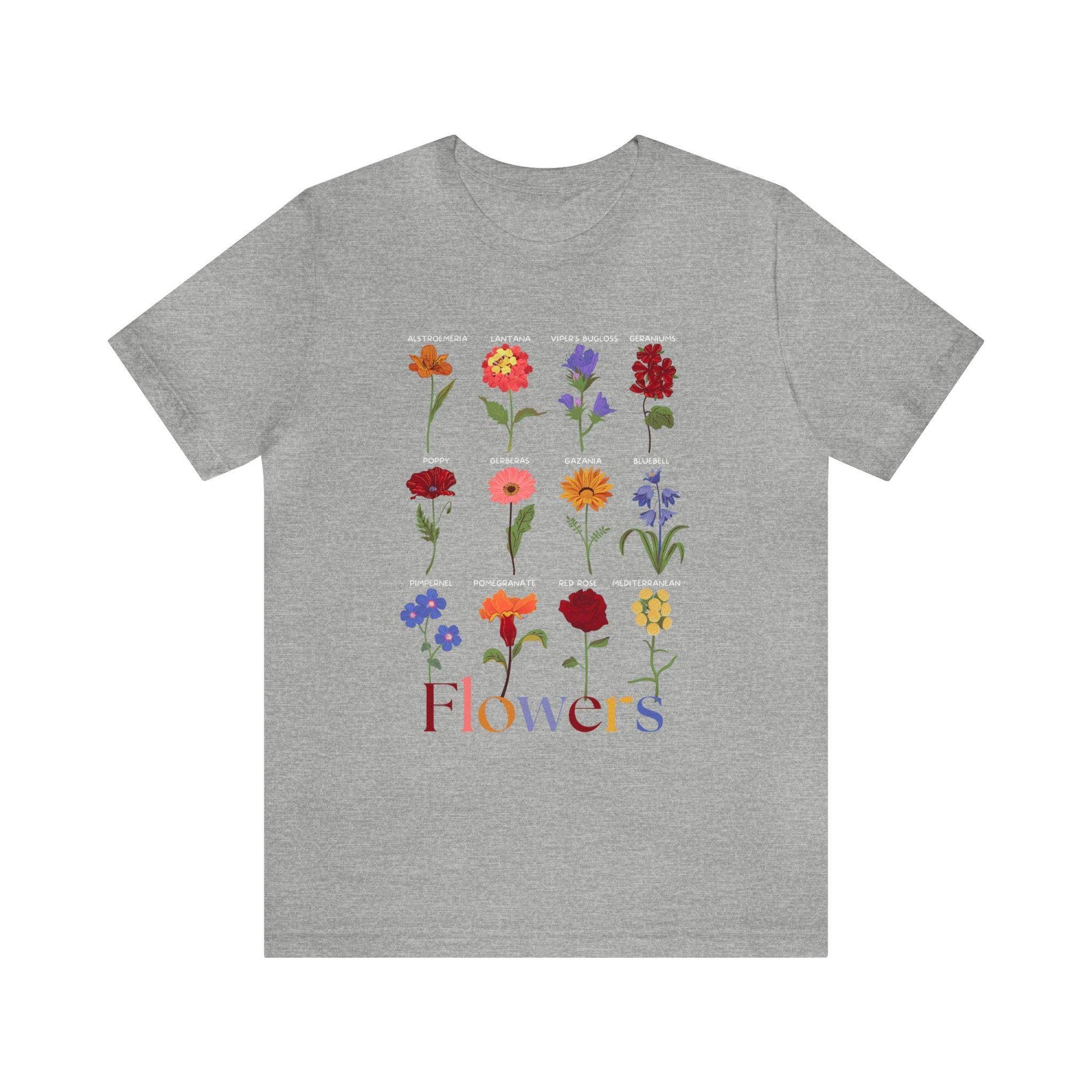 Wildflower Tshirt, Flower Shirt, Types of Flowers Shirt, Floral Tshirt, Gift for Women, Ladies Shirts Best Friend Gift, Plant Mom Nature - Giftsmojo