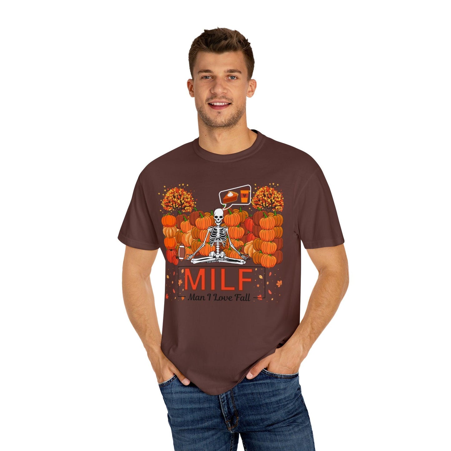 MILF Man I love Fall Gift for Fall Funny Fall Shirts Gift Pumpkin Comfort Colors Shirt