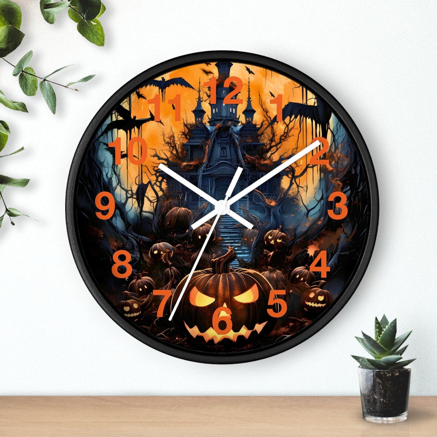 Halloween Ghost Wall Clock Halloween Wall Clocks Halloween Clock Fall Clock Halloween Decor