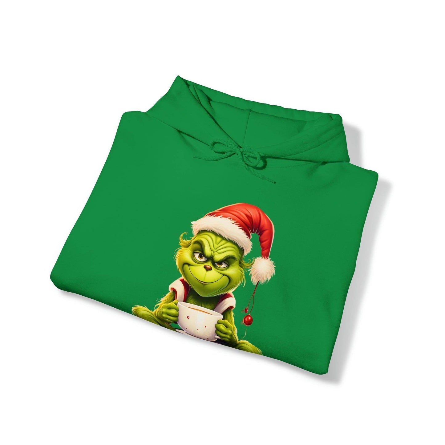 Funny Grinch Hooded Sweatshirt Grinch Christmas Sweatshirt Christmas Sweater Truck Pullover Christmas Tree Sweat Pine Tree Pullover Grinch With a Mug - Giftsmojo