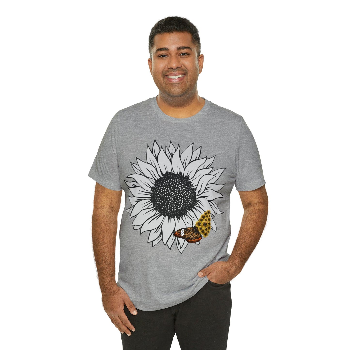 Flower Shirt, Sunflower Shirt, Floral Tee Shirt, Garden Shirt, Womens Fall Summer Shirt Sunshine Tee, Gift for Gardener, Nature love shirt