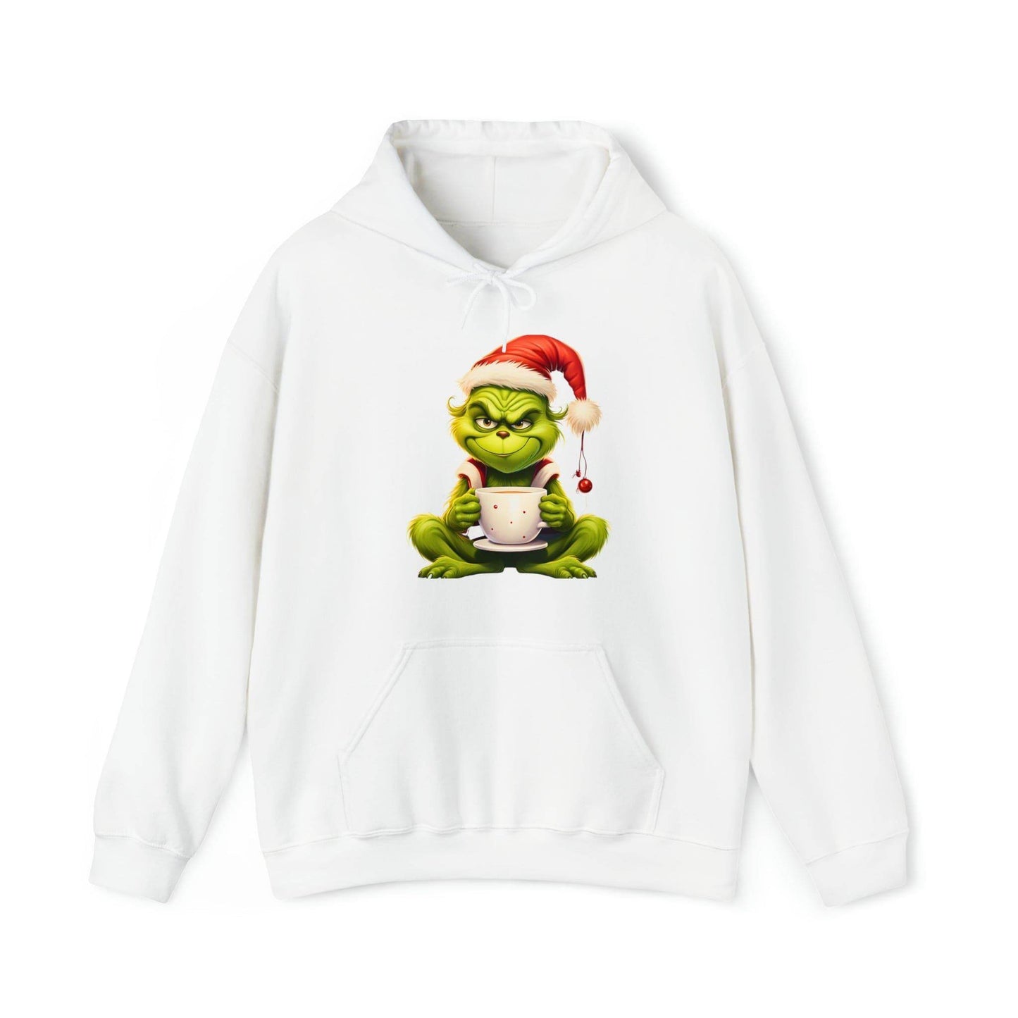 Funny Grinch Hooded Sweatshirt Grinch Christmas Sweatshirt Christmas Sweater Truck Pullover Christmas Tree Sweat Pine Tree Pullover Grinch With a Mug - Giftsmojo
