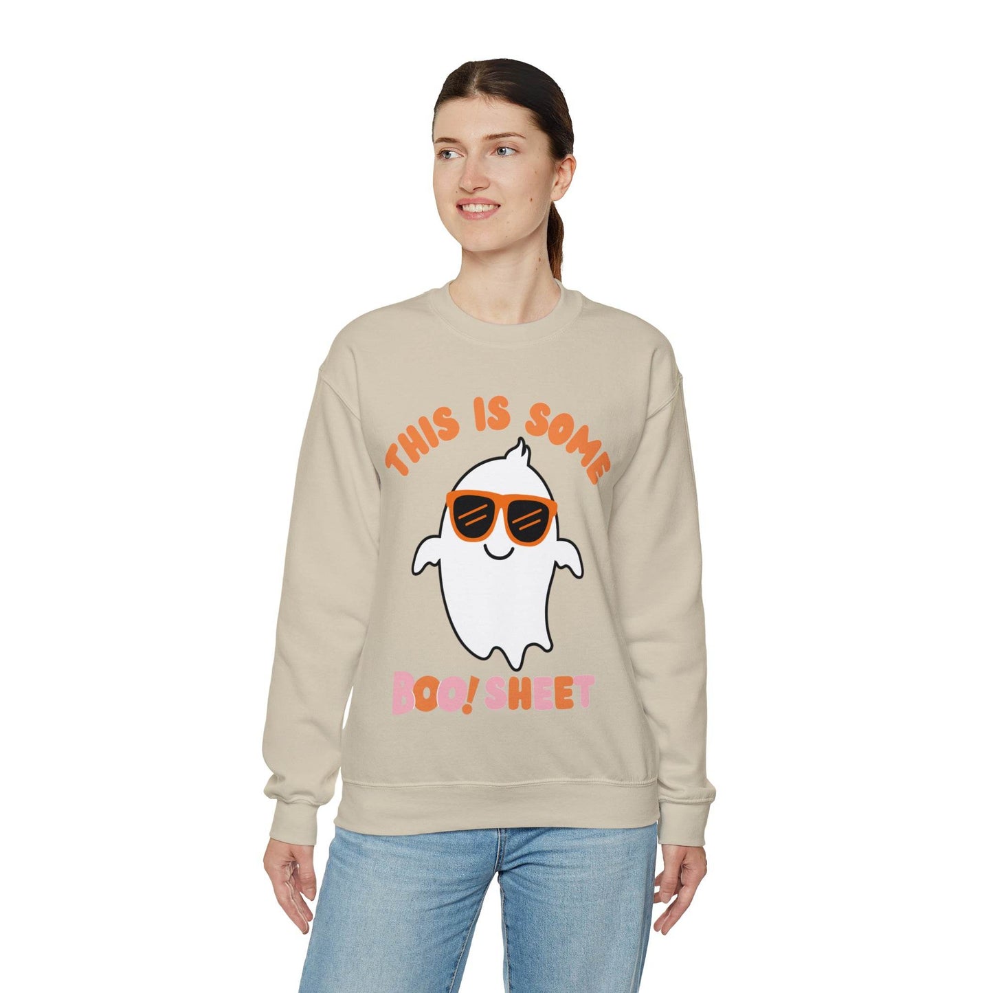 This Is Some Boo Sheet Ghost Sweatshirt Cute Ghost Sweatshirt Boo Ghost Sweatshirt Gift Shirt Funny Halloween Shirt Spooky Season Shirt - Giftsmojo
