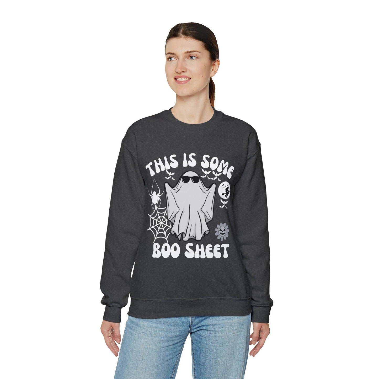 This Is Some Boo Sheet Ghost Sweatshirt Cute Ghost Sweatshirt Boo Ghost Sweatshirt Gift Shirt Funny Halloween Shirt Spooky Season Shirt - Giftsmojo