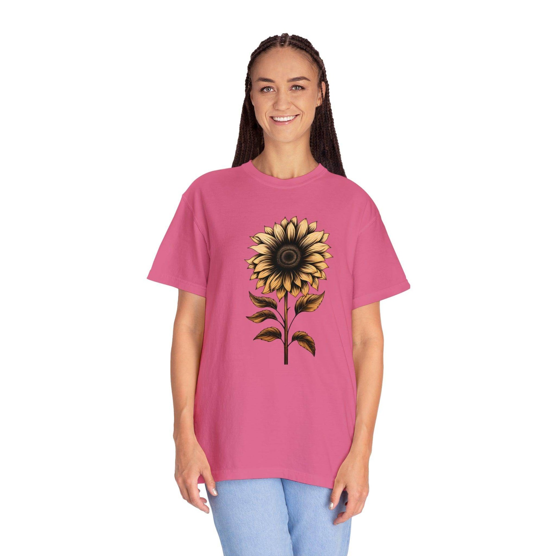 Vintage Sunflower Shirt Flower Shirt Aesthetic, Floral Graphic Tee Floral Shirt Flower T-shirt, Vintage Wild Flower Shirt Vintage Flower Shirt, - Giftsmojo