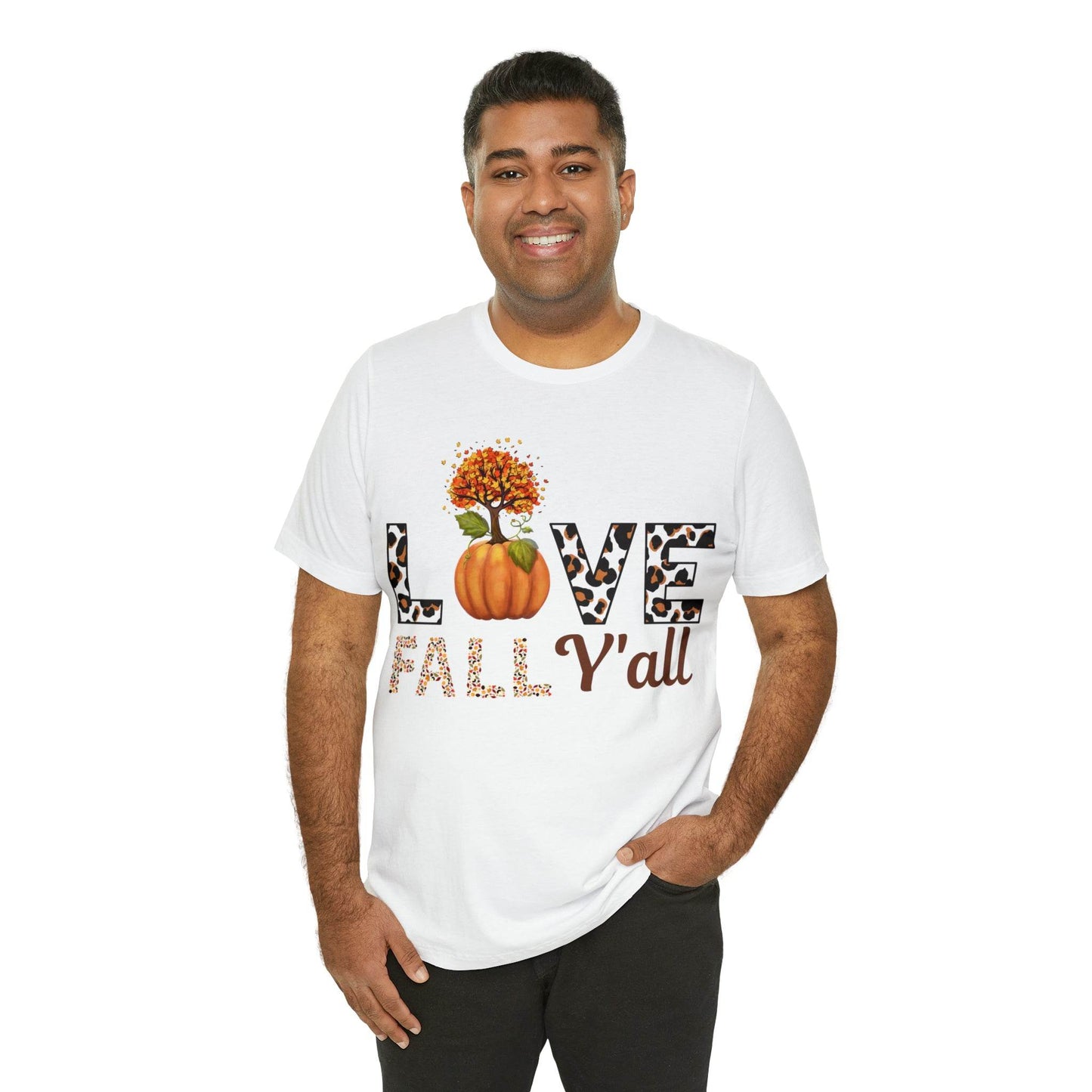 Leopard Print Love Fall Y'all shirt, Autumn Shirt, Fall shirt, Fall Gift - Giftsmojo