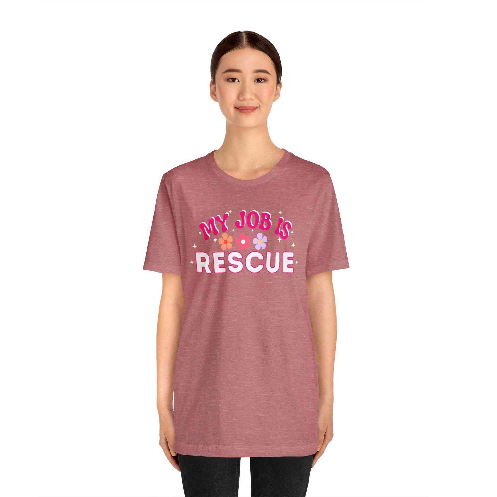 My Job is Rescue Shirt Firefighter Shirt Coast Guard Shirt Paramedic, Lifeguard, - Giftsmojo
