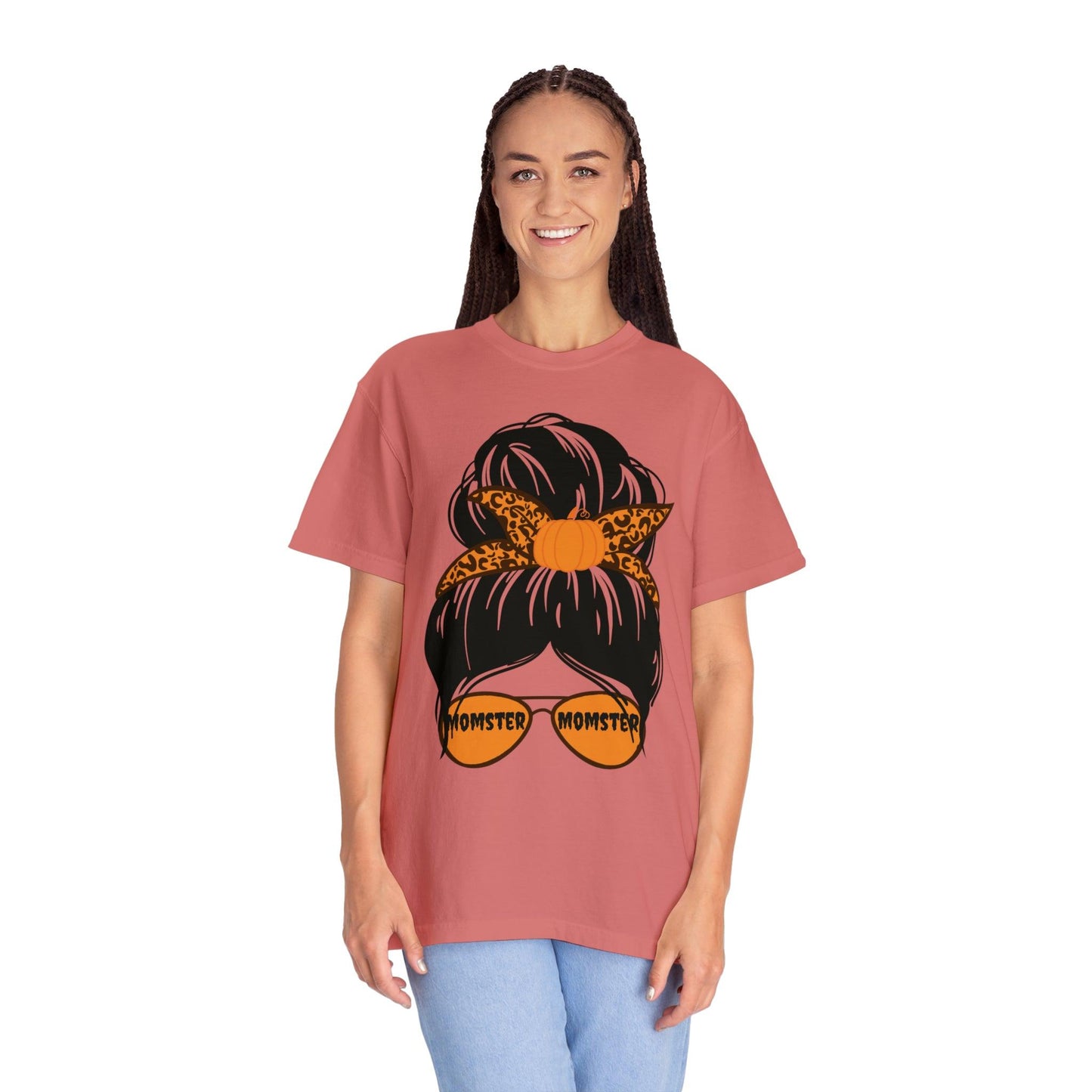 Leopard Print Retro Halloween Tshirt, Momster Shirt, Vintage Shirt Halloween Shirt Comfort color - Giftsmojo