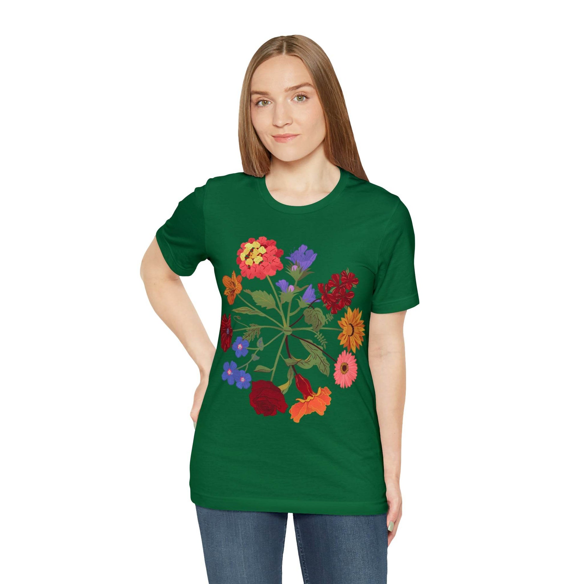 Wildflower Tshirt, Flower Shirt, Types of Flowers Shirt, Floral Tshirt, Gift for Women, Ladies Shirts Best Friend Gift, Plant Mom Nature Tee - Giftsmojo