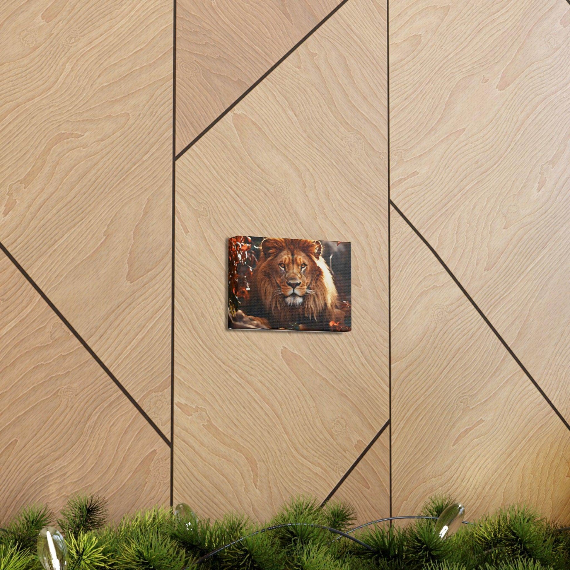 Lion In Nature Art Canvas Gallery Wraps Lion Print Large Canvas Art Animal Wall Art minimalist Wall Art Lover Gift - Giftsmojo