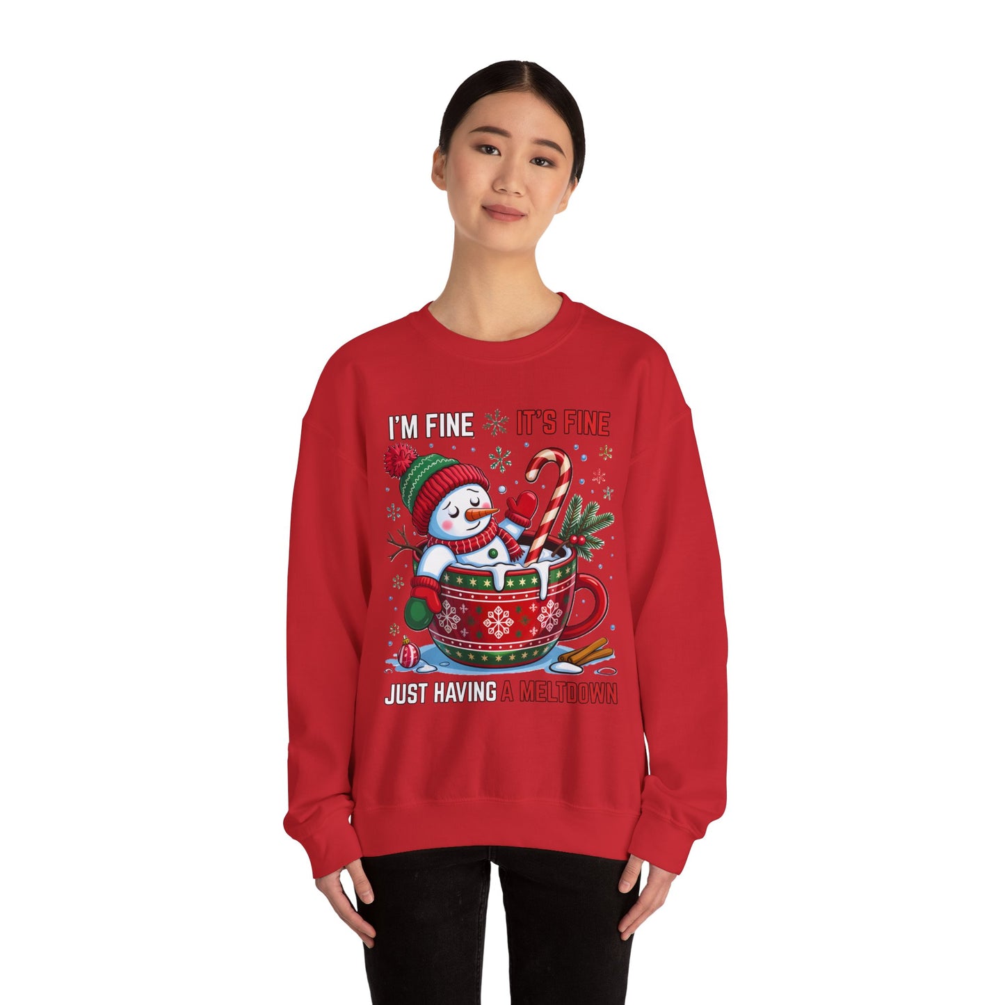 I’m Fine It’s Fine Christmas Sweatshirt – GiftsMojo