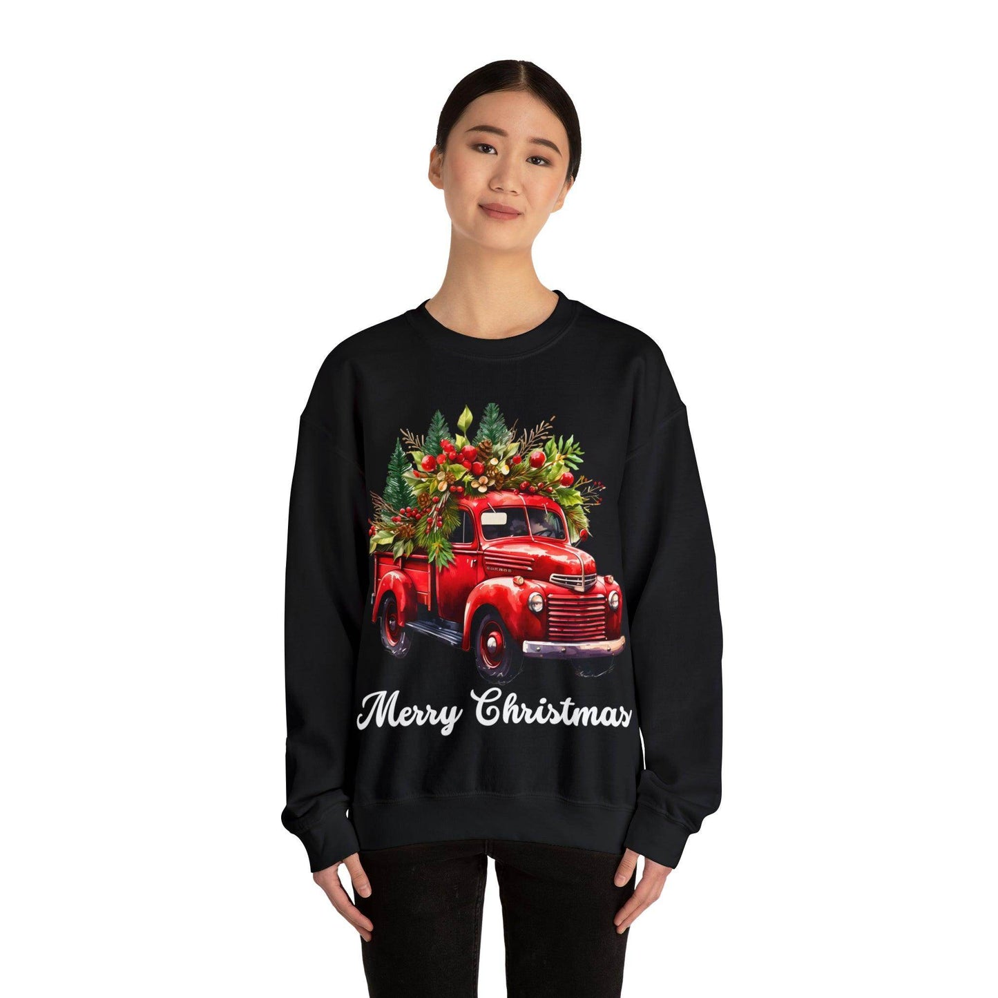 Christmas Tree Sweatshirt Christmas Truck Sweatshirt Christmas Sweater Tree Truck Shirt Christmas Sweatshirt Tree Sweat Pine Tree Pullover - Giftsmojo