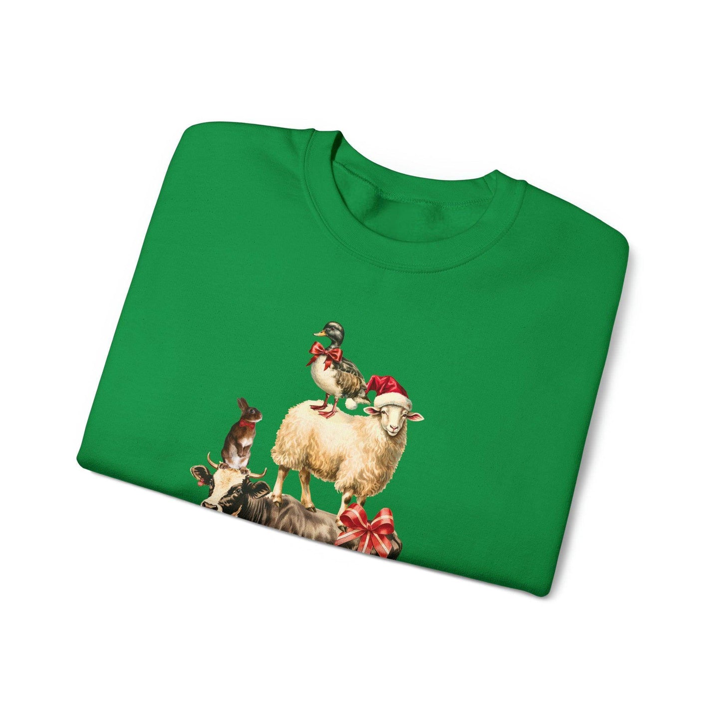 Farm Christmas Sweatshirt Christmas On The Farm Sweatshirt Christmas Sheep Sweatshirt Christmas Sweater Trendy Christmas Shirt - Giftsmojo