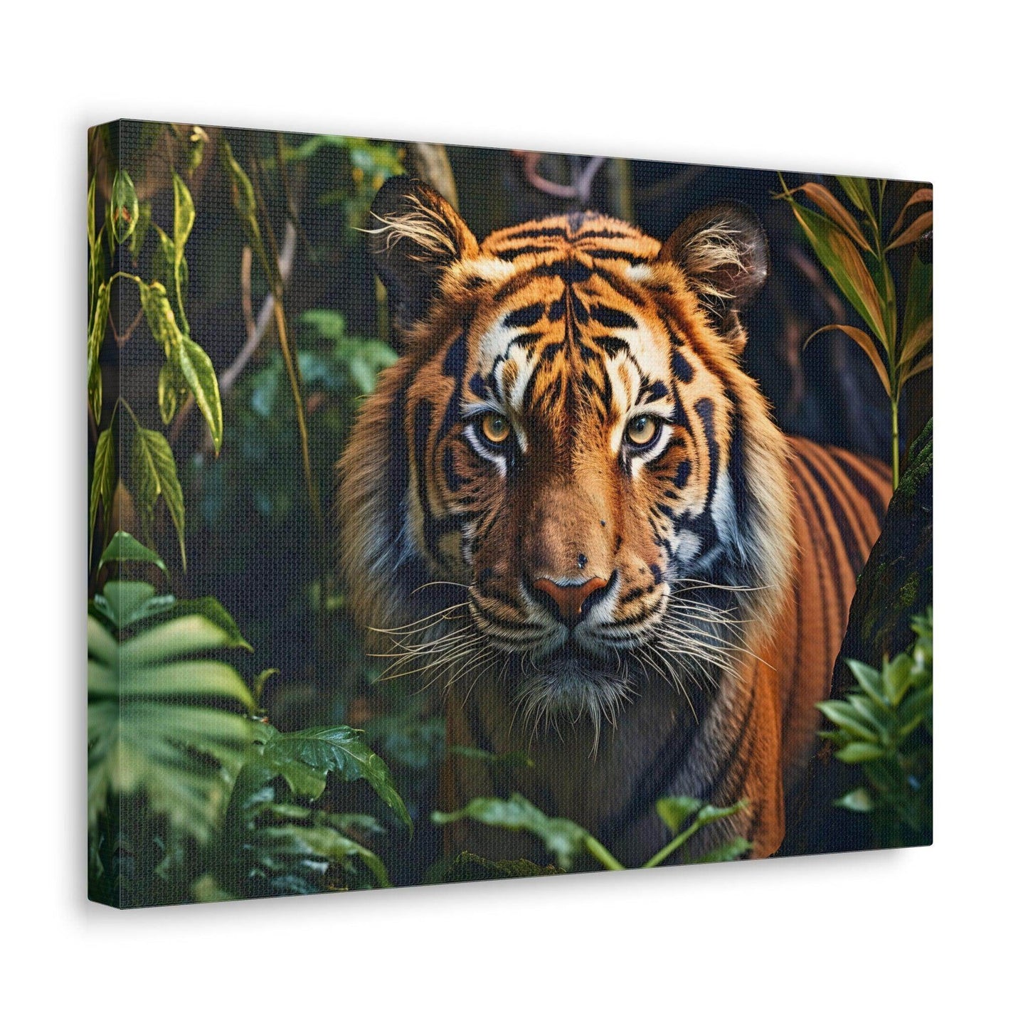 Tiger In Nature Art Canvas Gallery Wraps Tiger Print Large Canvas Art Animal Wall Art minimalist Wall Art Lover Gift - Giftsmojo