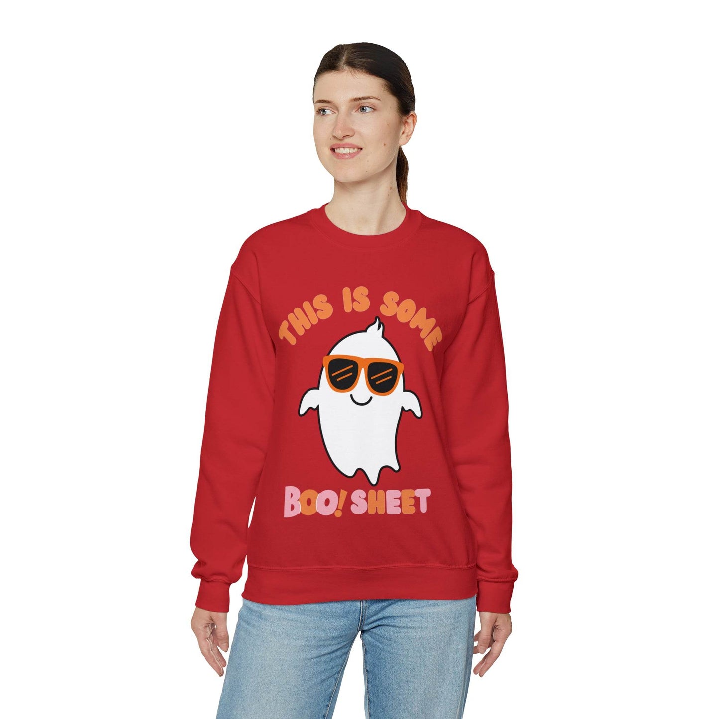 This Is Some Boo Sheet Ghost Sweatshirt Cute Ghost Sweatshirt Boo Ghost Sweatshirt Gift Shirt Funny Halloween Shirt Spooky Season Shirt - Giftsmojo