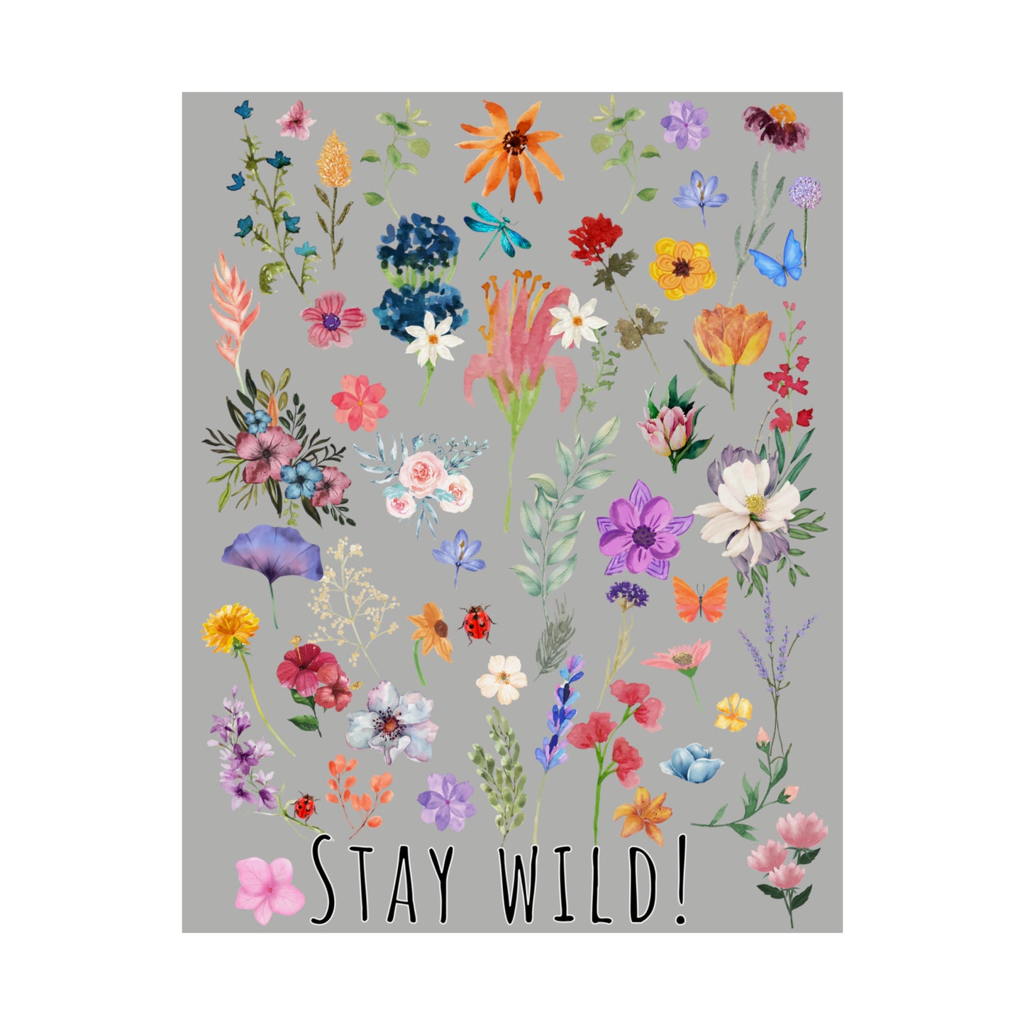 Watercolor Wildflowers Wall Art