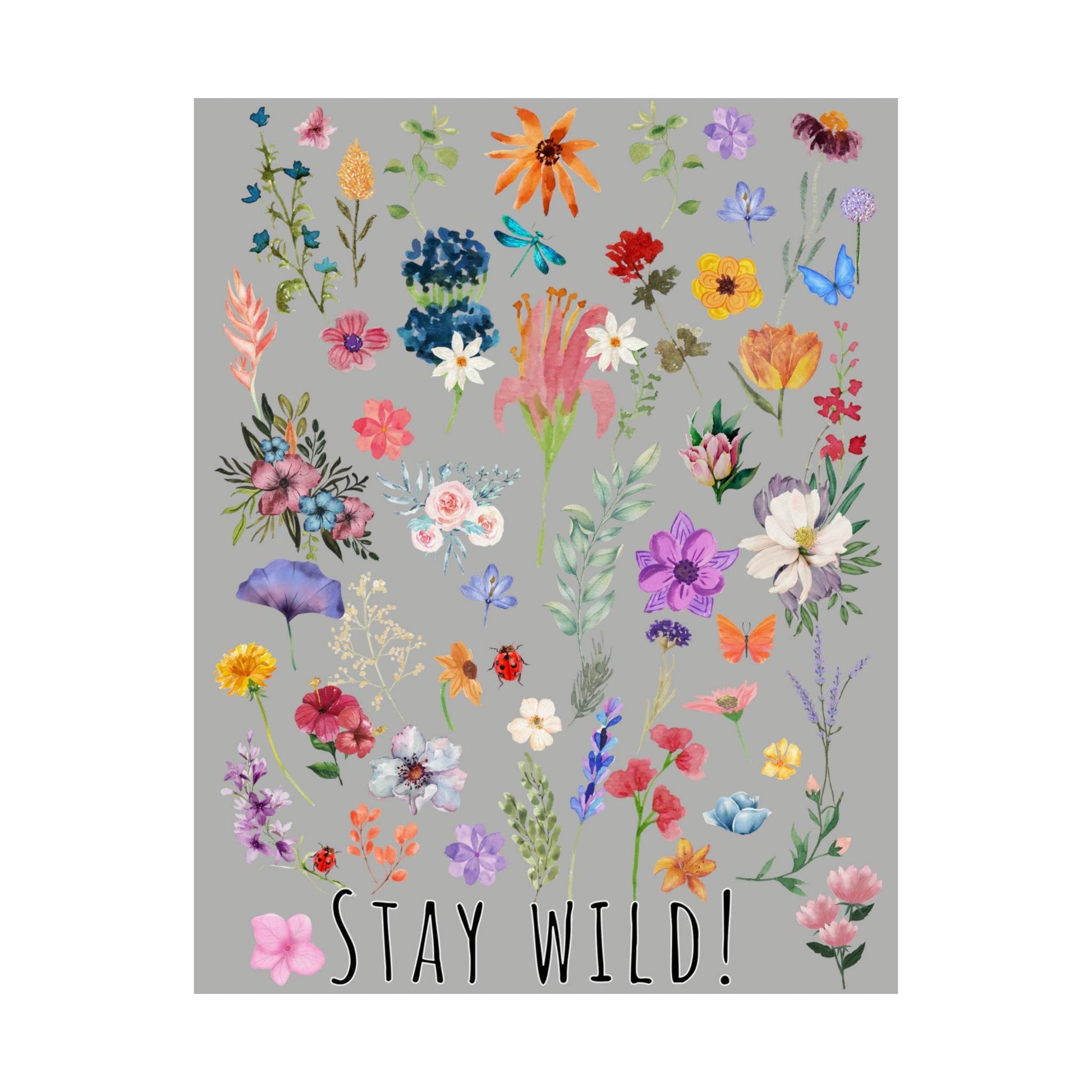 Watercolor Wildflowers Wall Art - Giftsmojo