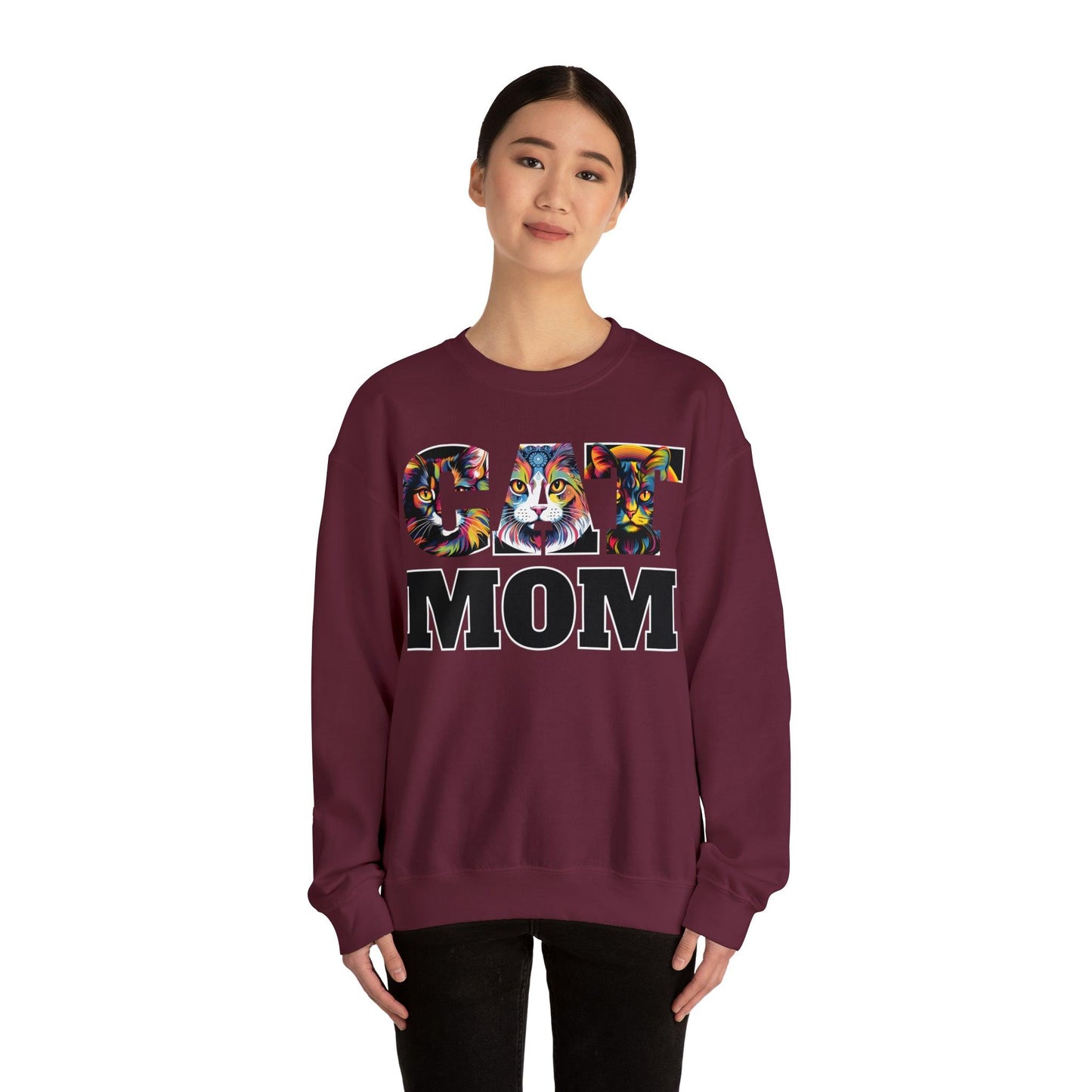 Cat Mom Sweatshirt Cat Sweatshirt Cat Crewneck Sweatshirt Cat Mom Gift Cat Lover Gift Cat Mama Shirt Cat Lover Sweater Animal Lover Gift