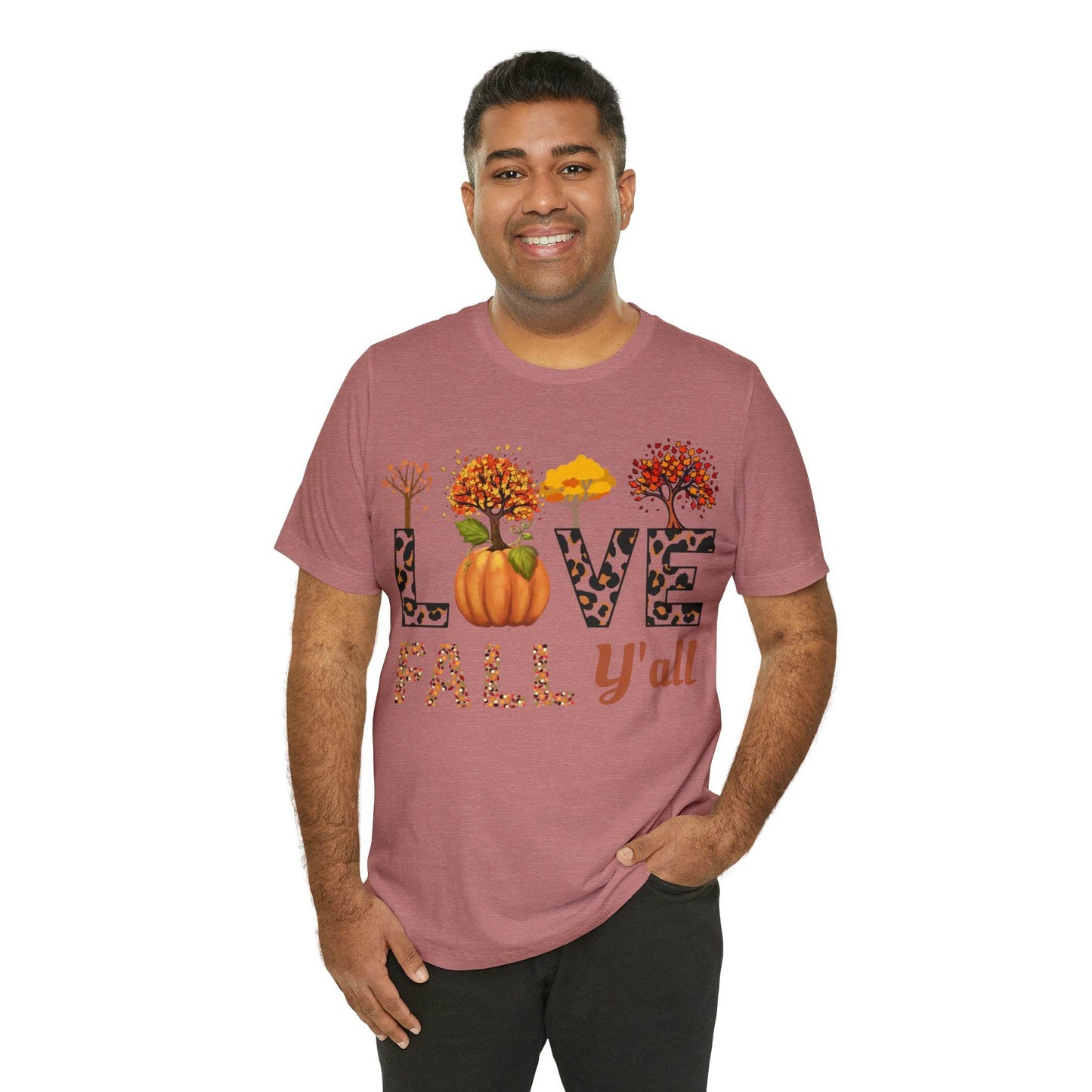 Leopard Print Love Fall Y'all, Fall shirt, Fall lover gift - Giftsmojo