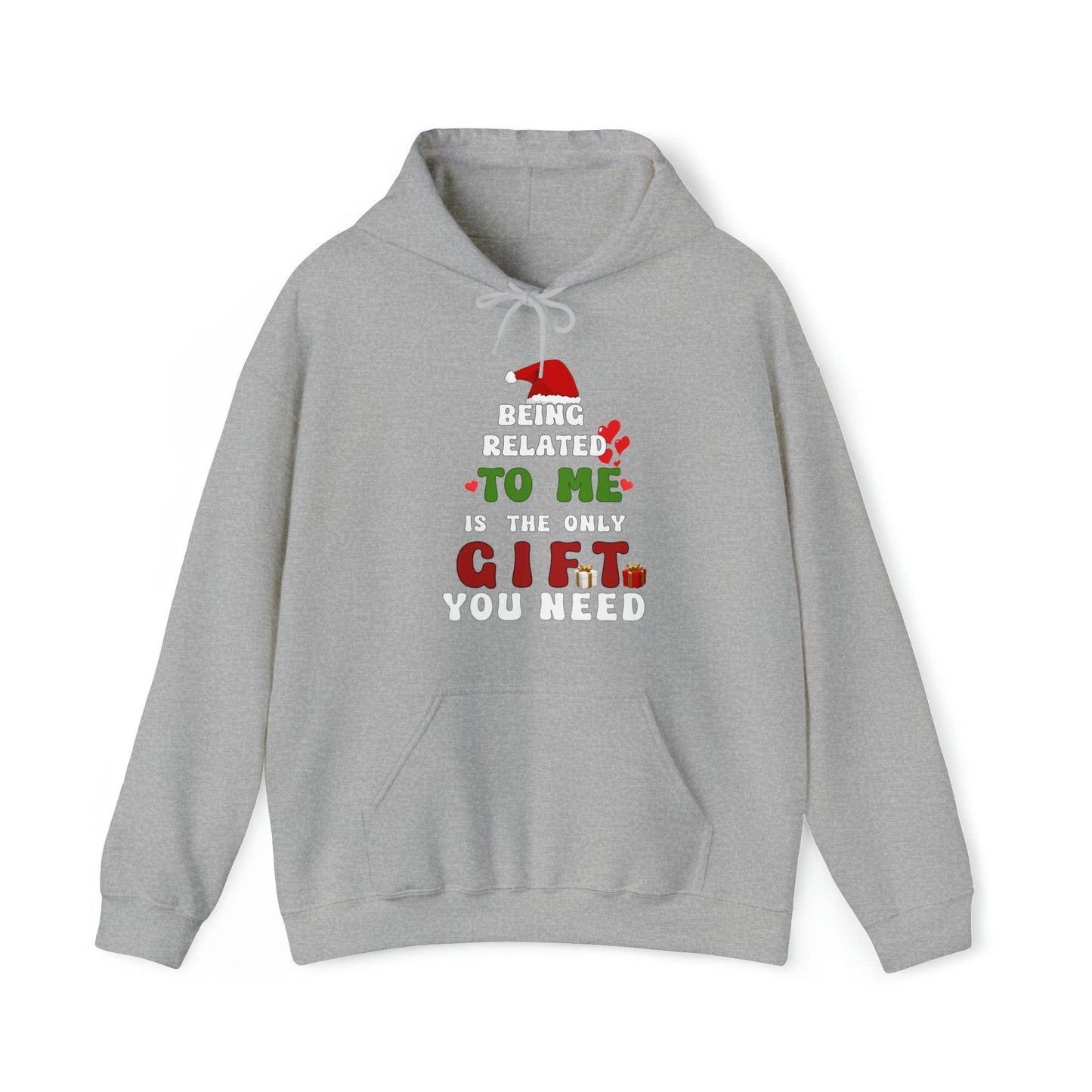 Christmas Vibe Hooded Sweatshirt Funny Christmas Trendy Shirt Funny Christmas Long Sleeve Tee Being Related To Me Is The Only Gift You Need Shirt Matching Shirts Christmas Gift Holiday Shirt Cute Christmas Sweatshirt Family Sweatshirt - Giftsmojo