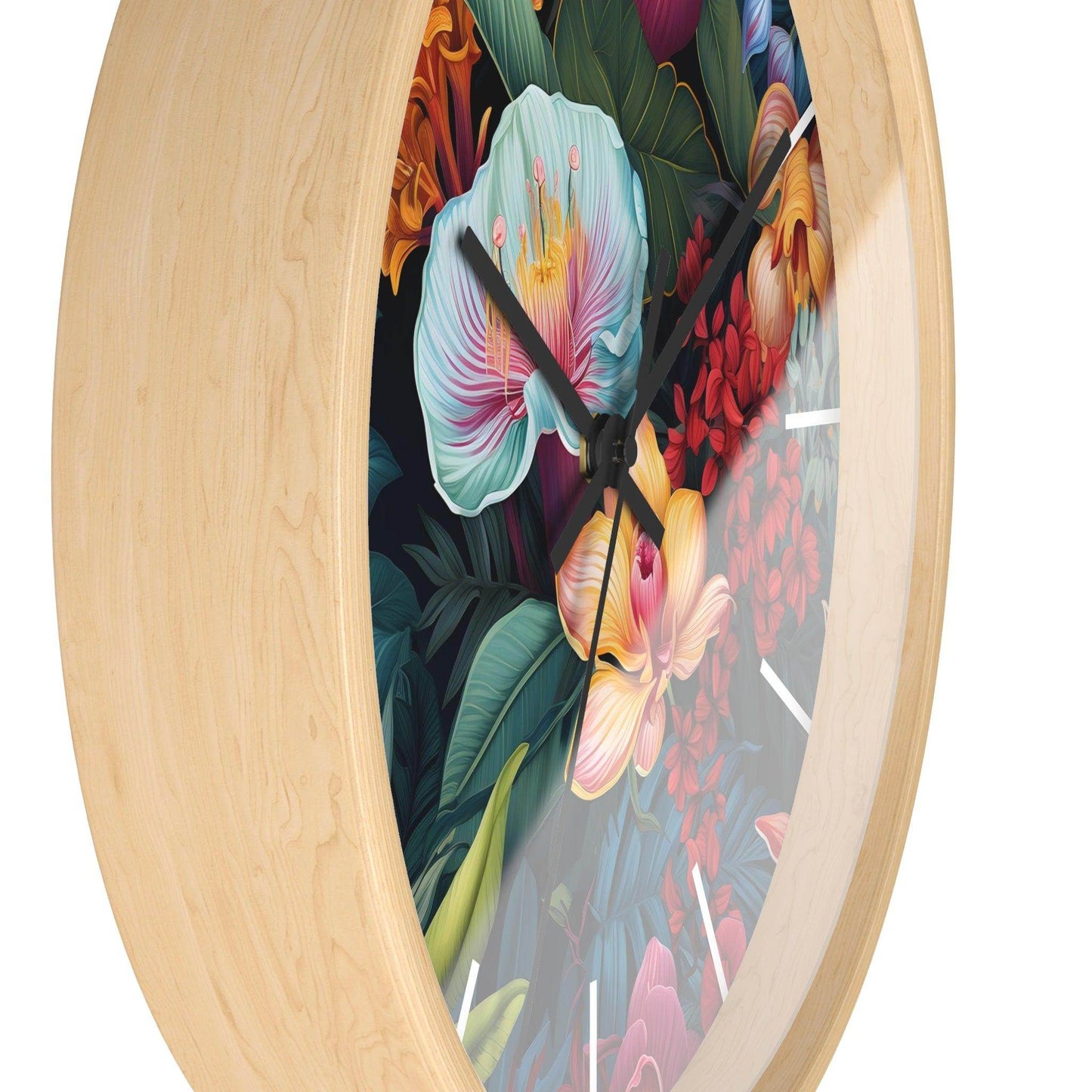 Wild Flower Wall Clock Flower Wall Clocks Home Clock Spring Clock Floral Clock Home Decor - Giftsmojo