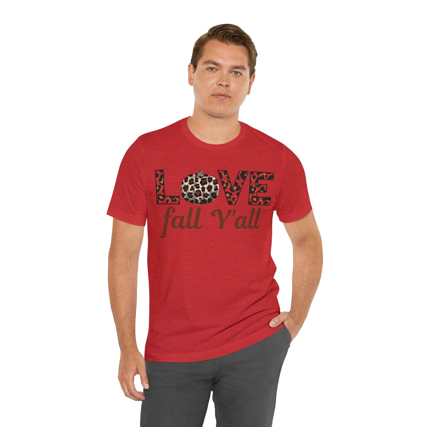 Leopard Print Love Fall Y'all Love Fall shirt Fall lover gift - Giftsmojo