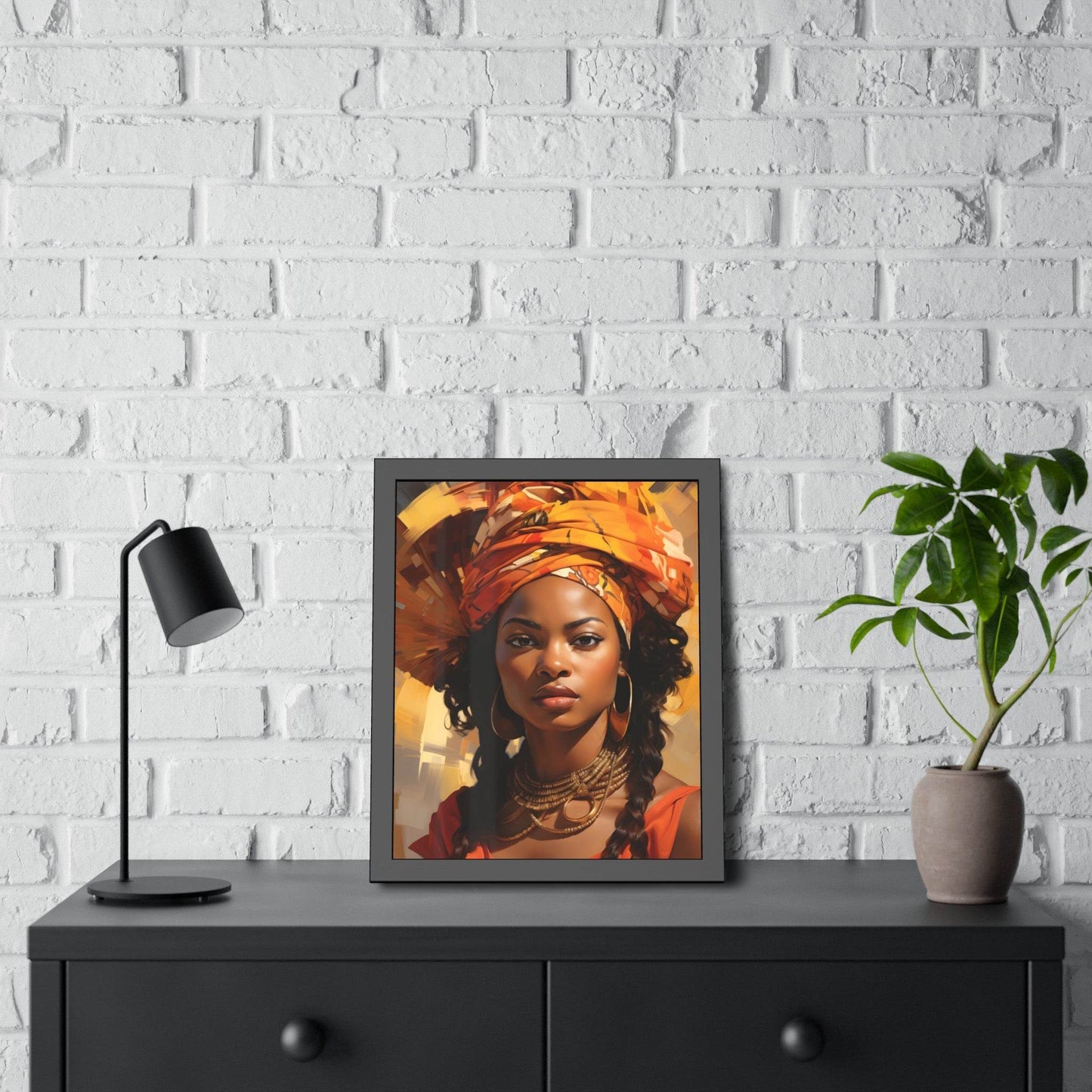African Woman Framed Paper Posters - Giftsmojo