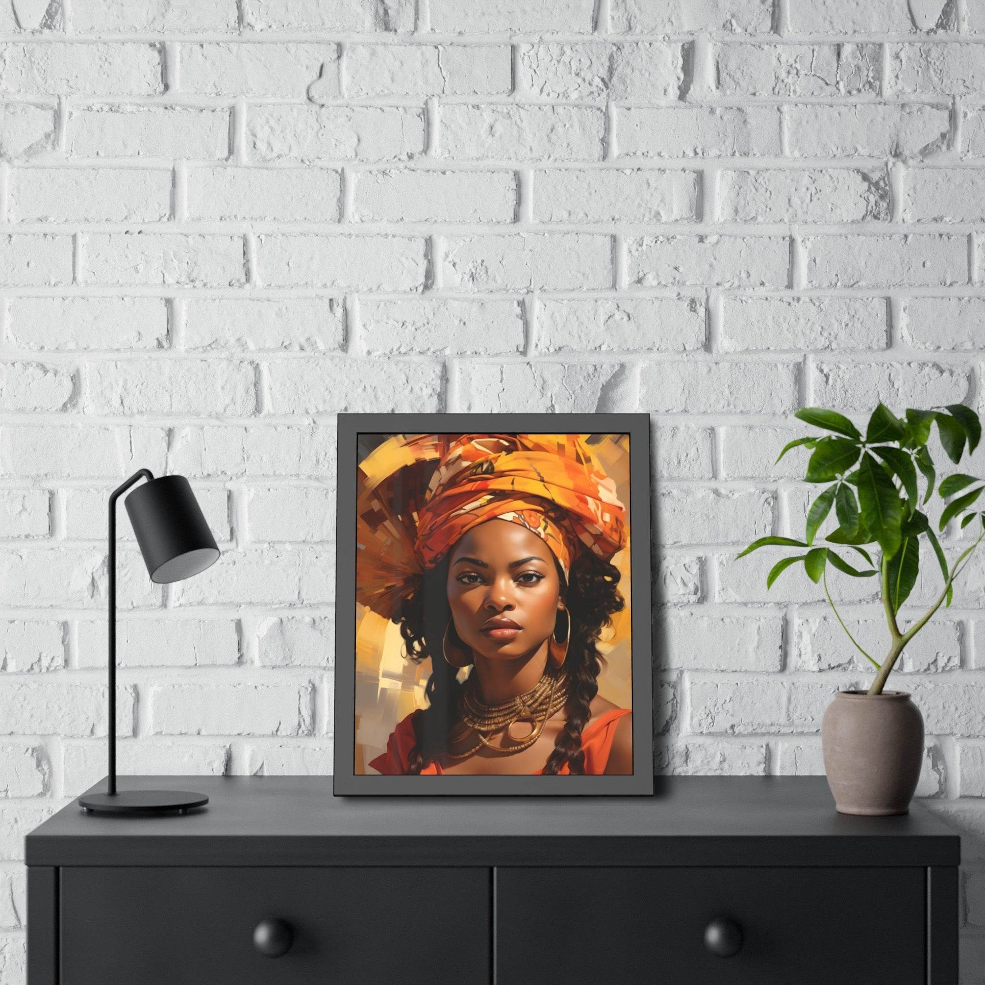 African Woman Framed Paper Posters - Giftsmojo