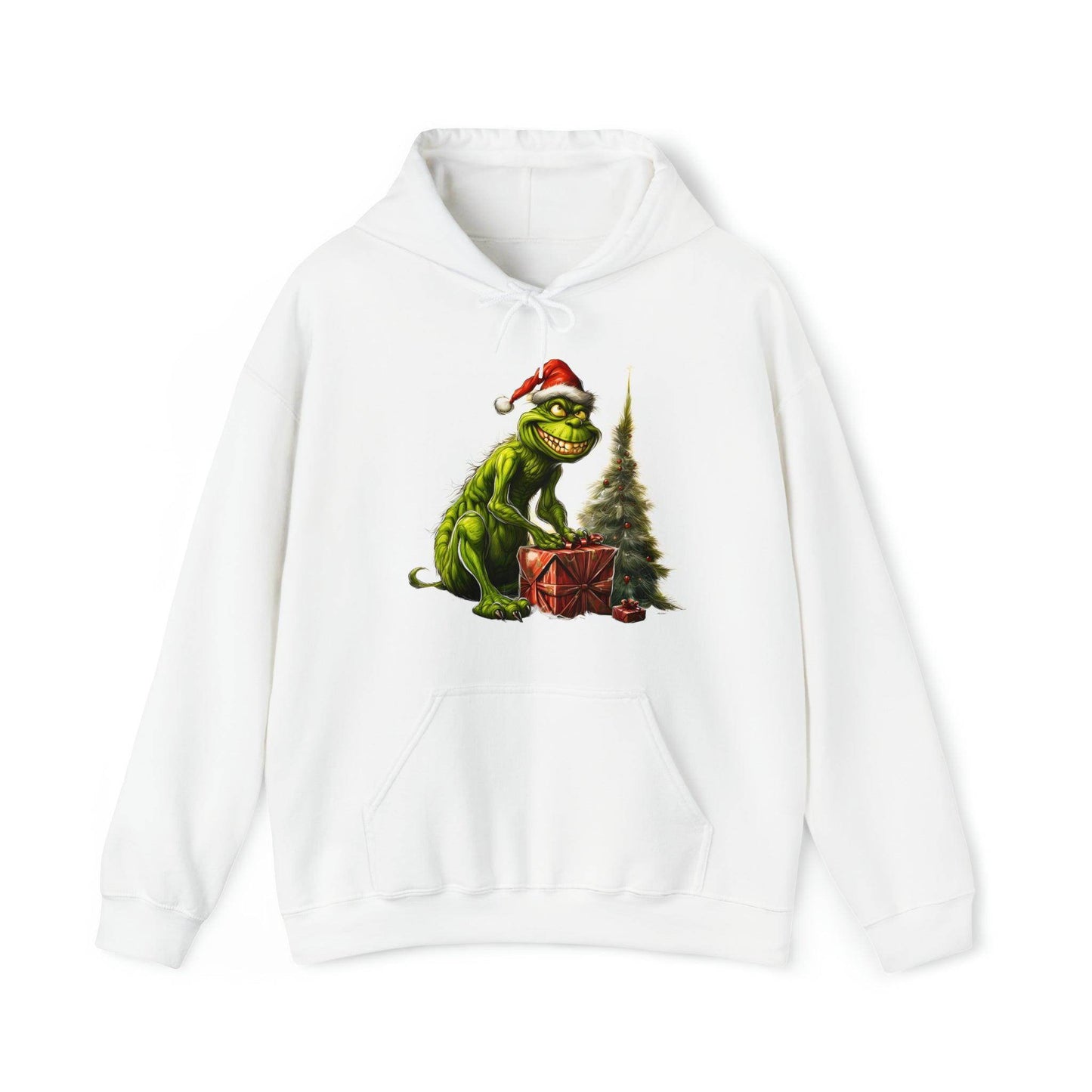 Grinch Hooded Sweatshirt Grinch Christmas Sweatshirt Christmas Sweater Truck Pullover Christmas Tree Sweat Pine Tree Pullover Grinch With a Mug - Giftsmojo