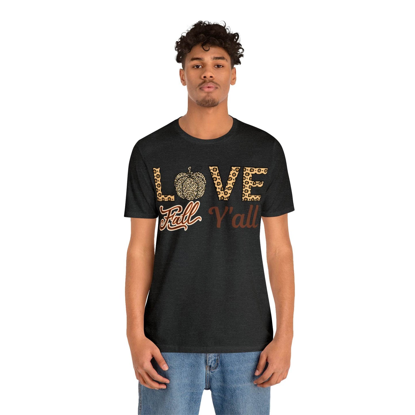 Leopard Print Love Fall Y'all Shirt, Pumpkin Shirt, Fall Shirt for Fall Lovers, Fall Gift - Giftsmojo