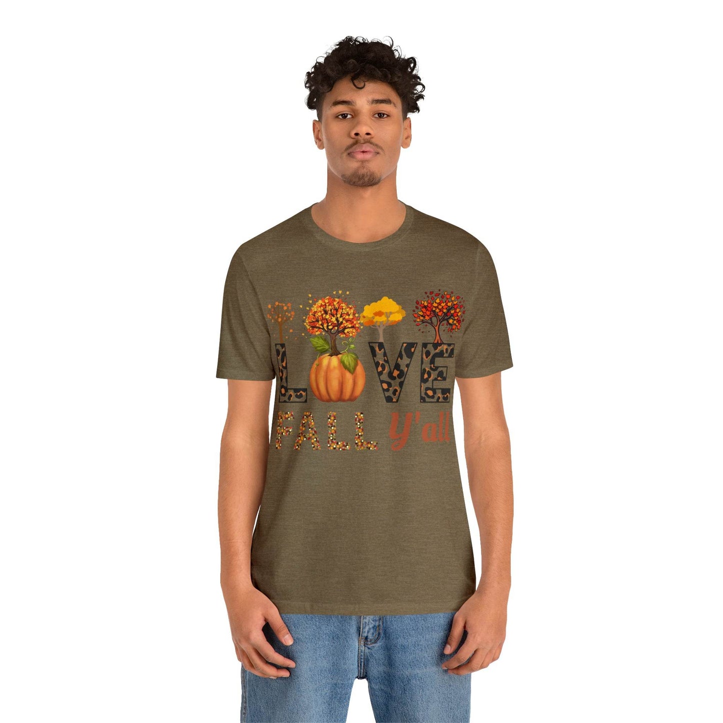 Leopard Print Love Fall Y'all, Fall shirt, Fall lover gift - Giftsmojo
