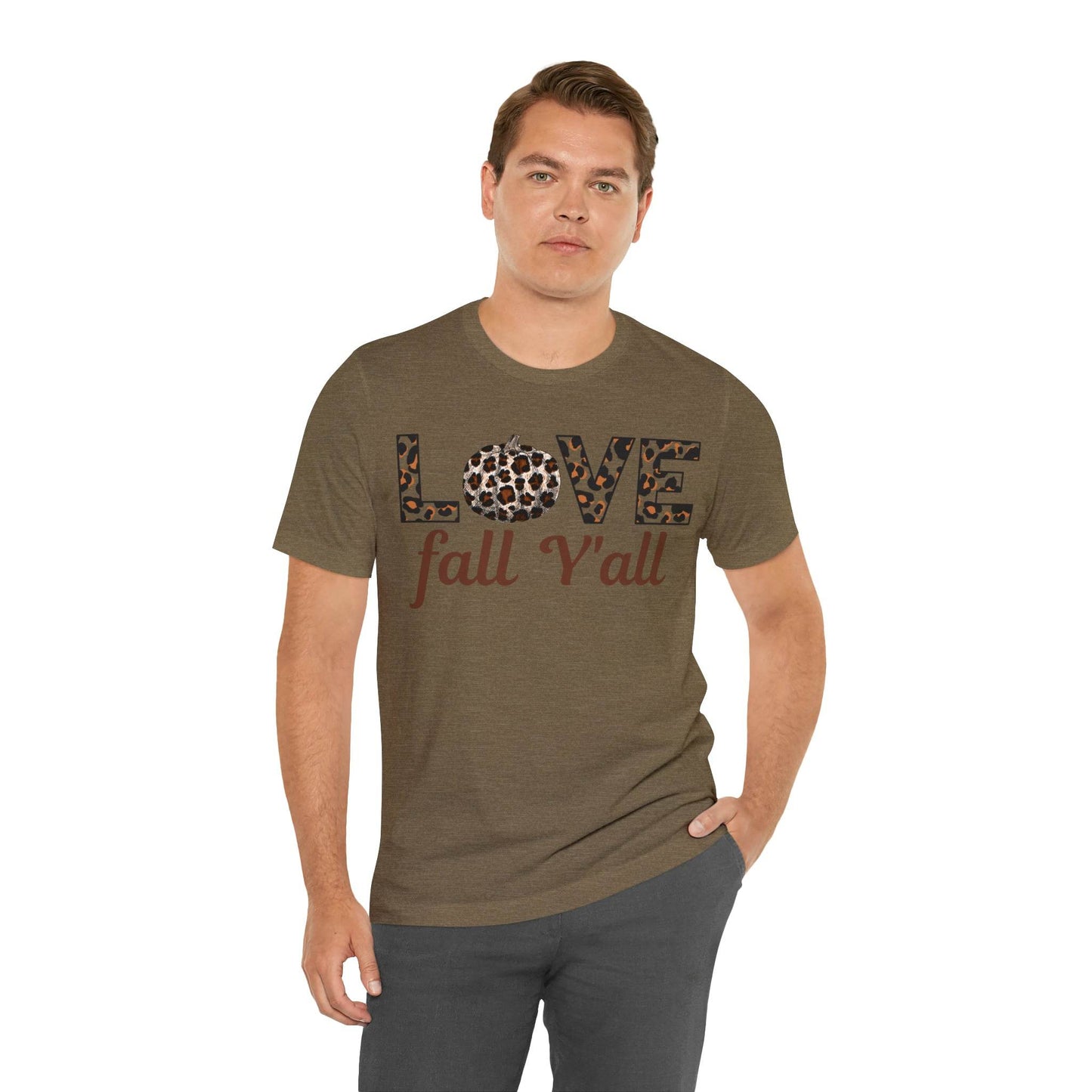 Leopard Print Love Fall Y'all Love Fall shirt Fall lover gift - Giftsmojo