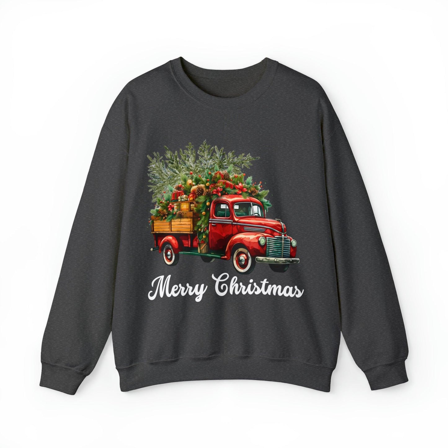 Christmas Tree Truck Sweatshirt Christmas Truck Sweatshirt Christmas Sweater Tree Truck Shirt Christmas Sweatshirt Tree Sweat Pine Tree Pullover - Giftsmojo