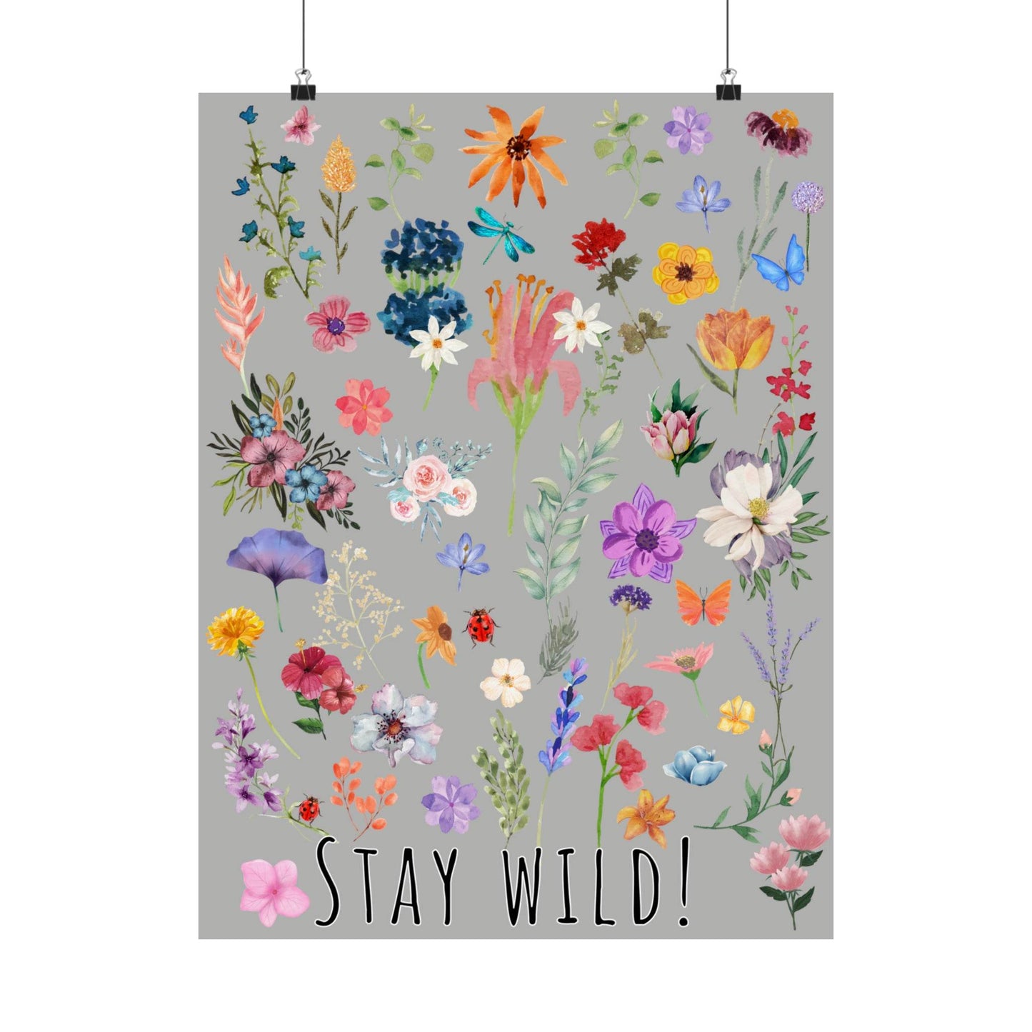 Watercolor Wildflowers Wall Art - Giftsmojo