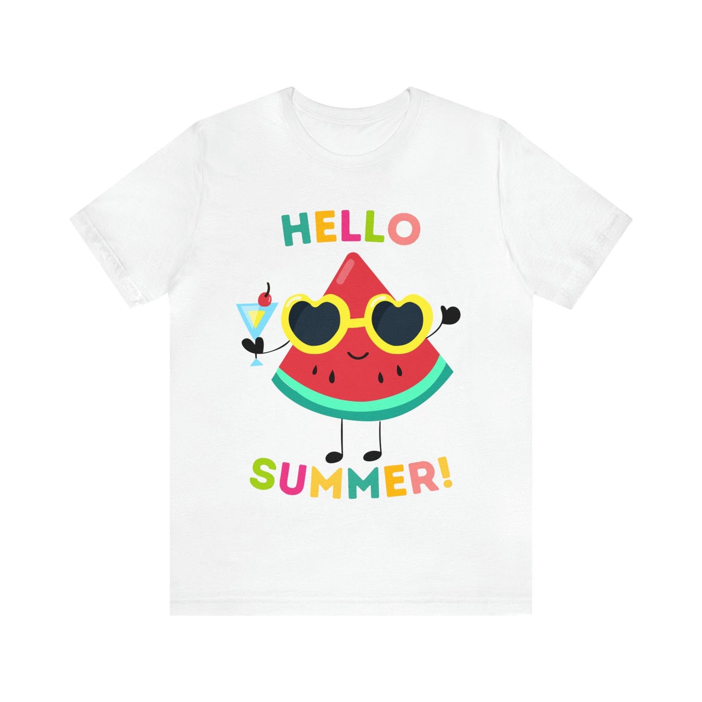 Hello Summer Shirt, Funny Summer Casual Top Tee,Unisex Summer Tshirt Ladies