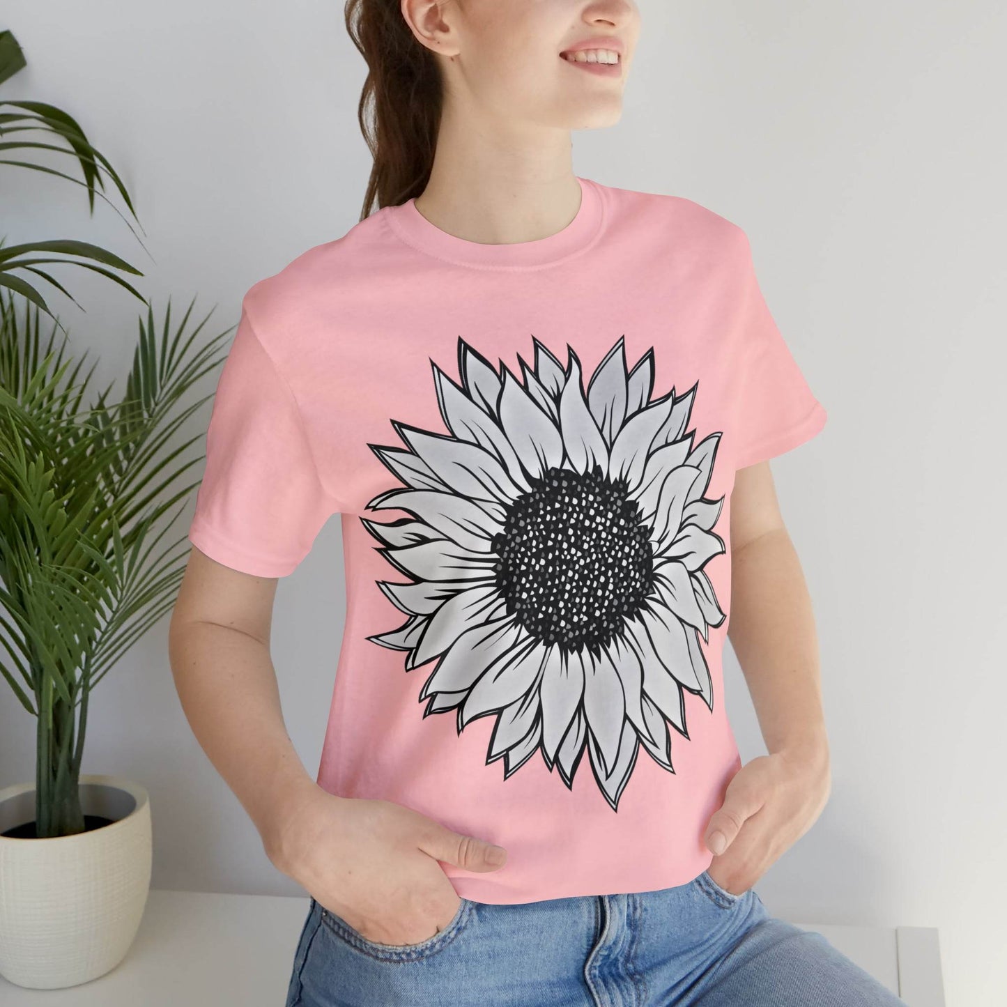 Sunflower Shirt, Floral Tee Shirt, Flower Shirt, Garden Shirt, Womens Fall Summer Shirt Sunshine Tee, Gift for Gardener, Nature love - Giftsmojo